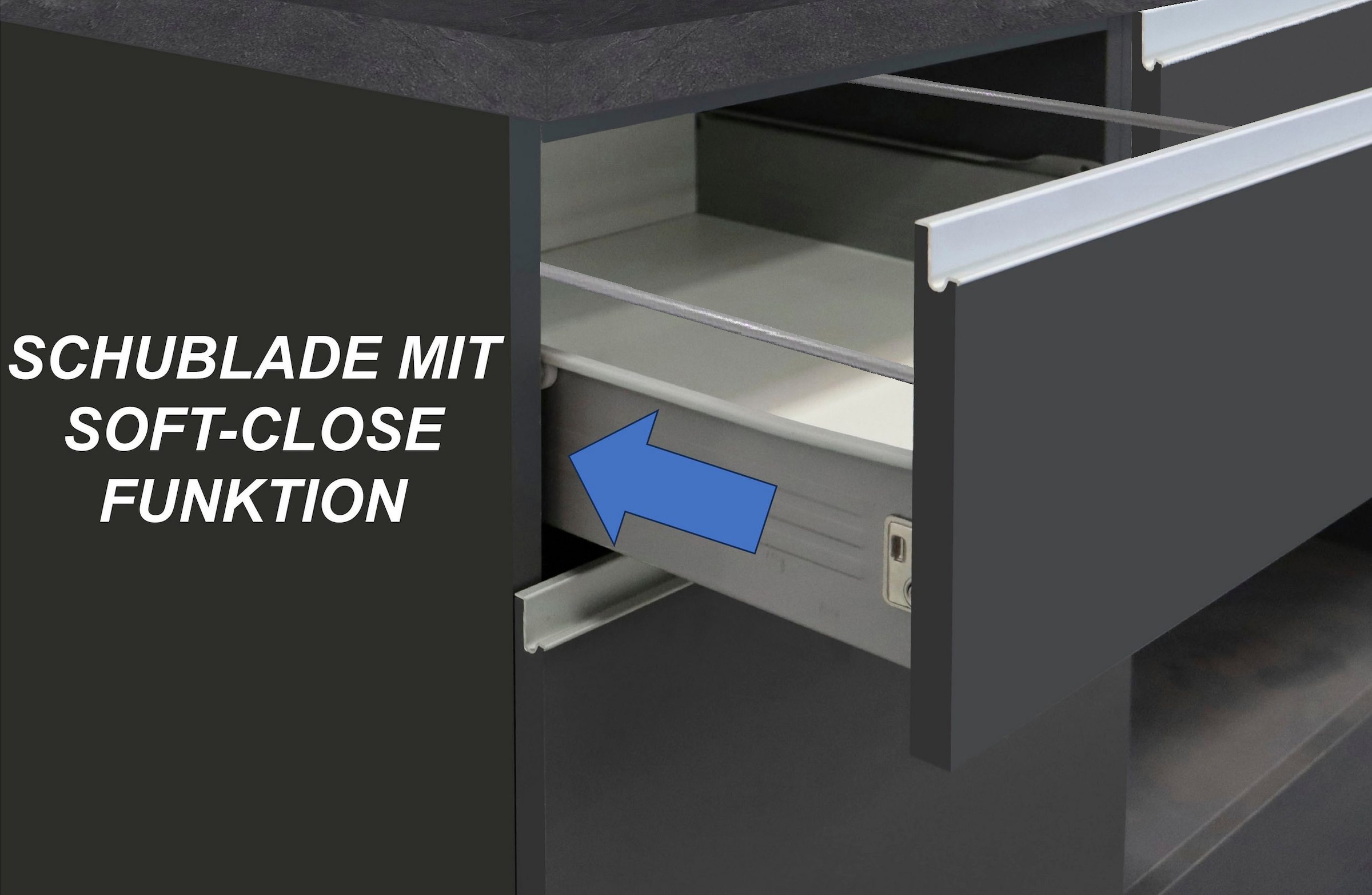 KOCHSTATION Ilot de cuisine »Sole,Kochinsel,Küchenarbeitsblock,Inselküche,Arbeitsinsel« Breite 200 cm mit 4 Türen,4 Schubkästen, Aluminiumgriff