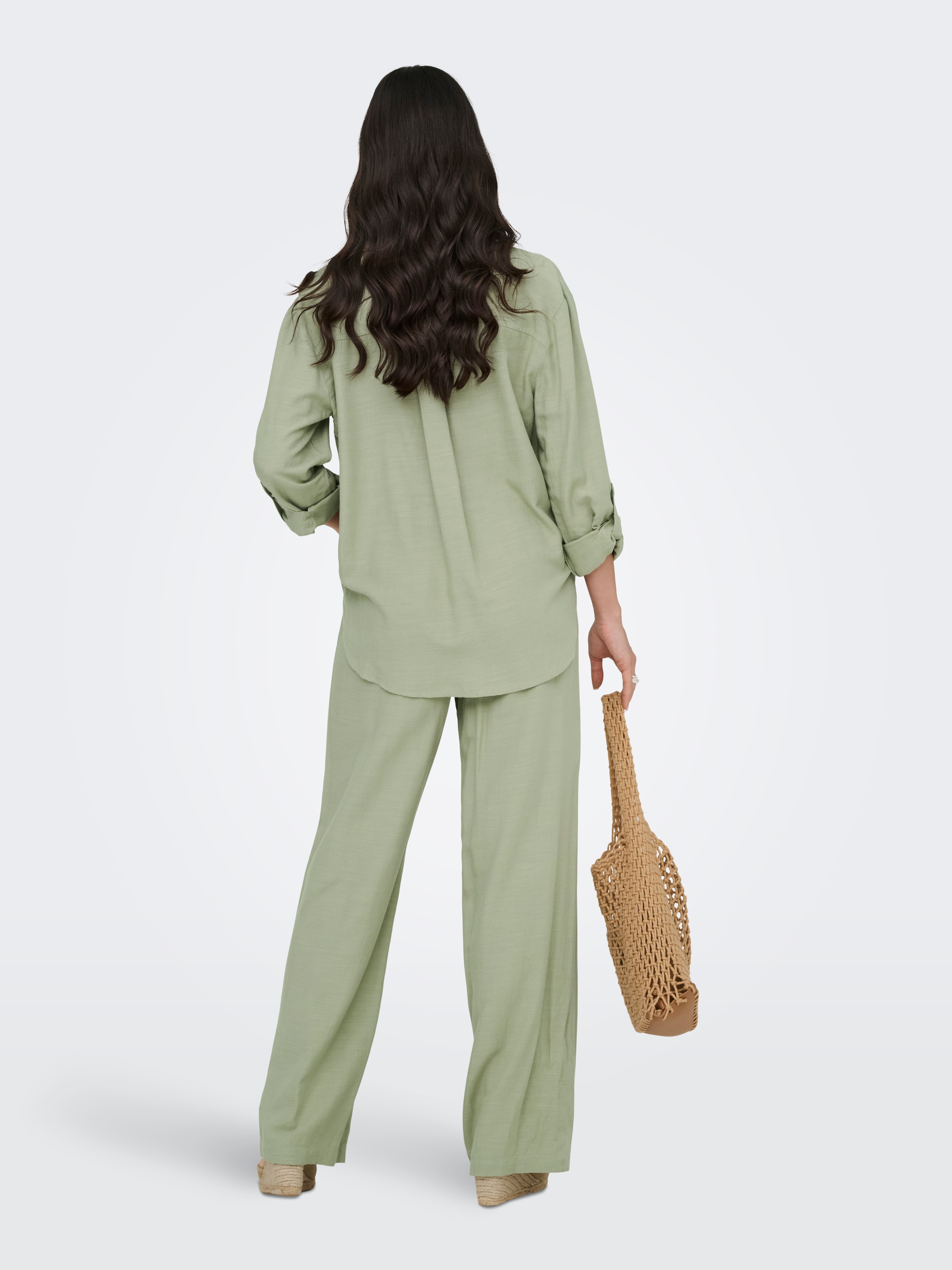 JDY Blouse chemise »JDYCAYA LINEN LOOSE L/S SHIRT WVN DIA« avec lin
