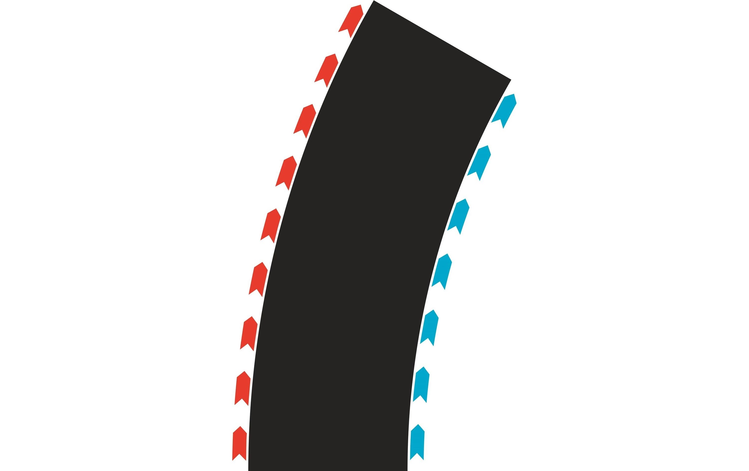 Carrera® Rail de chemin de fer jouet »Hybrid Kurven R2/30°«