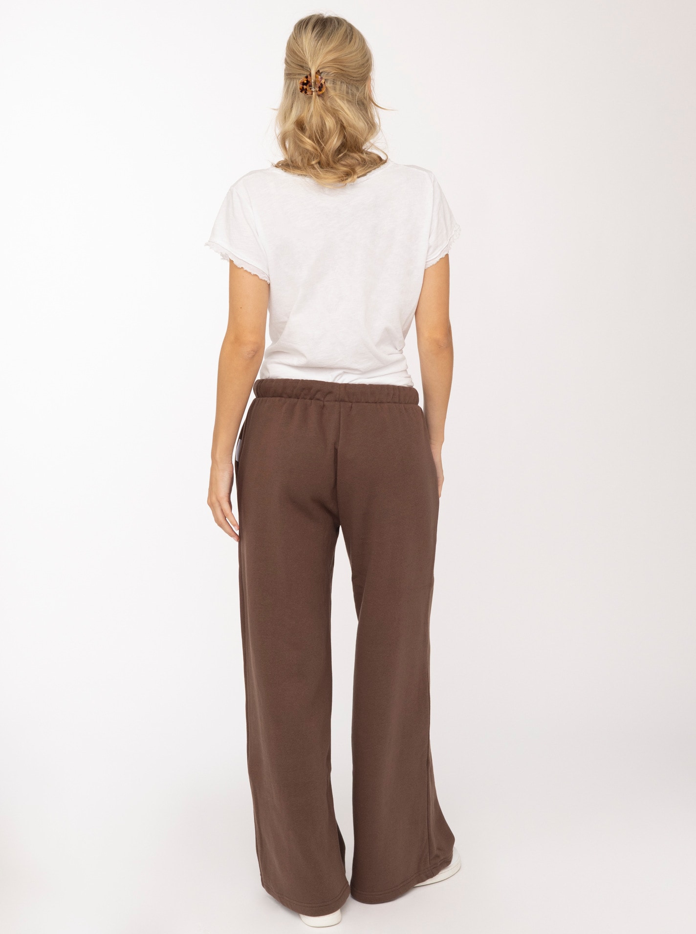 Zwillingsherz Sweathose »"HAPPY"«  Statement Print, elastischer Bund mit Kordel, gerades Bein, Taschen