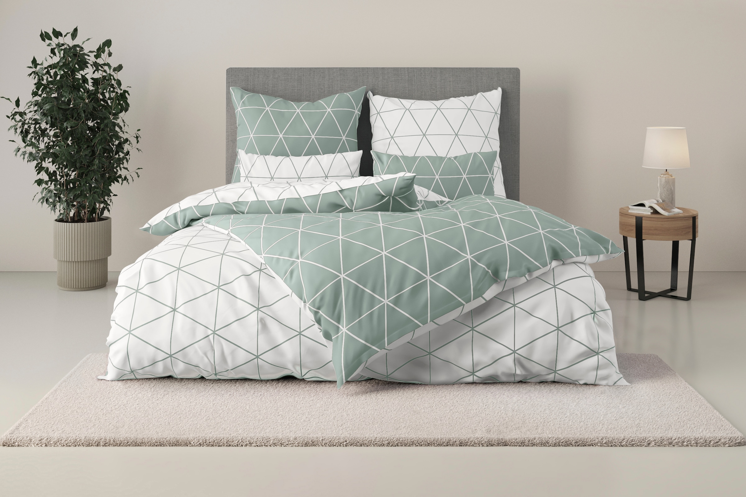 GOODproduct Bettwäsche »Balsby« 2 Stk. in Gr. 135x200 oder 155x220 cm, 100% Baumwolle
