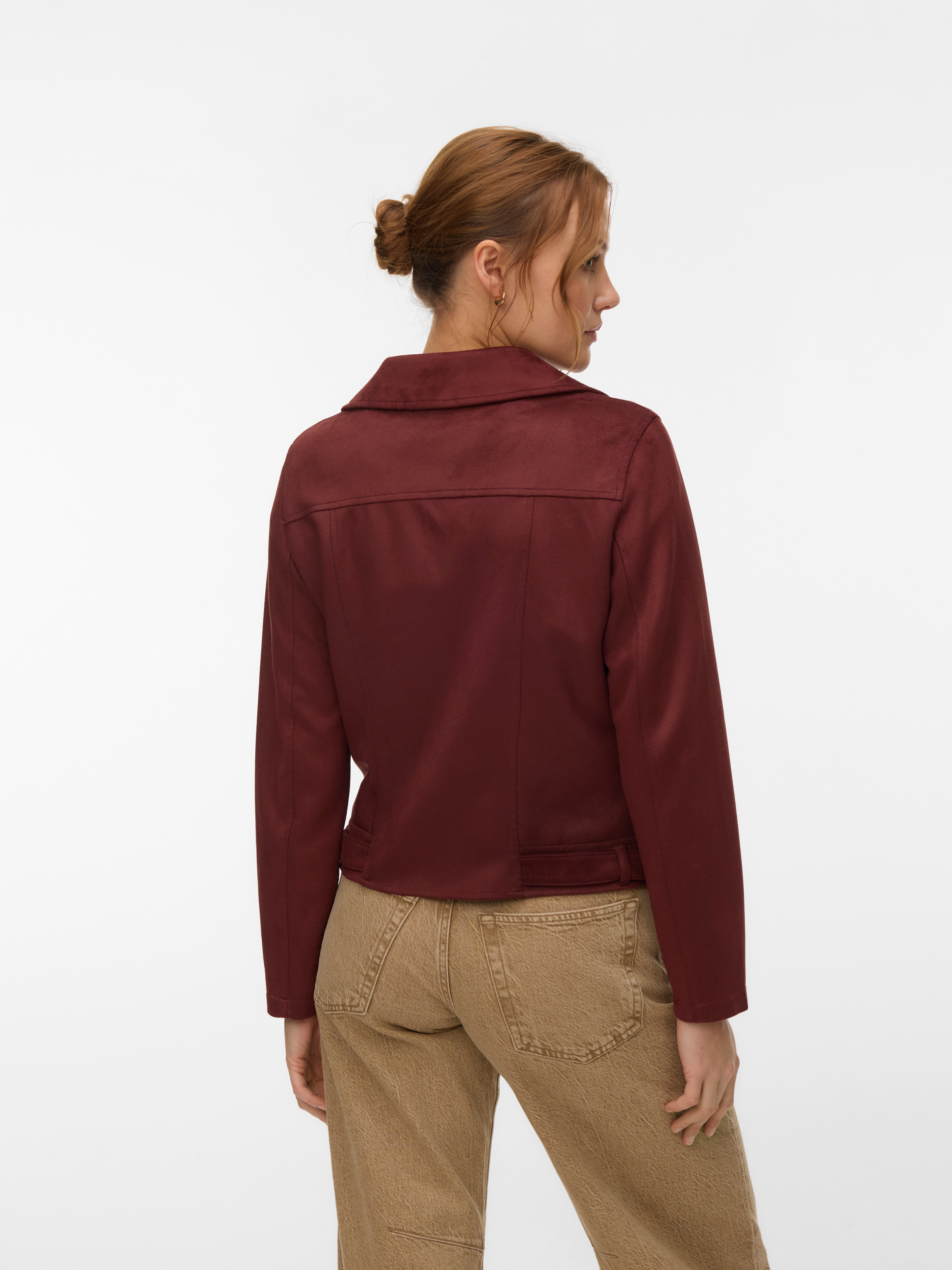 Vero Moda Veste de motard »VMJOSE SHORT FAUX SUEDE JACKET GA NOOS« mit asymetrischem Reissverschluss