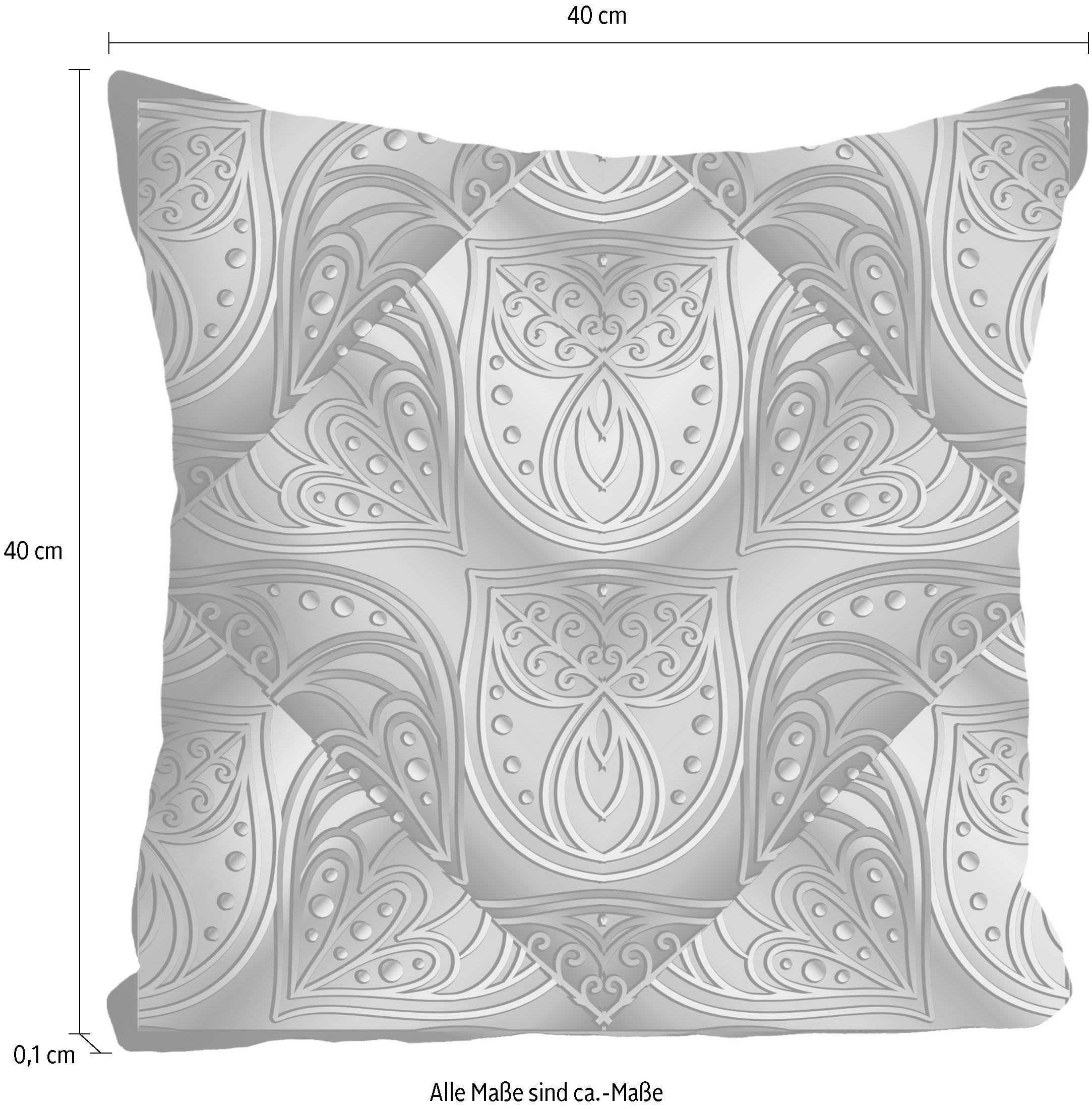 queence Dekokissen »»Ornament«,« Kissenhülle ohne Füllung, 1 Stück