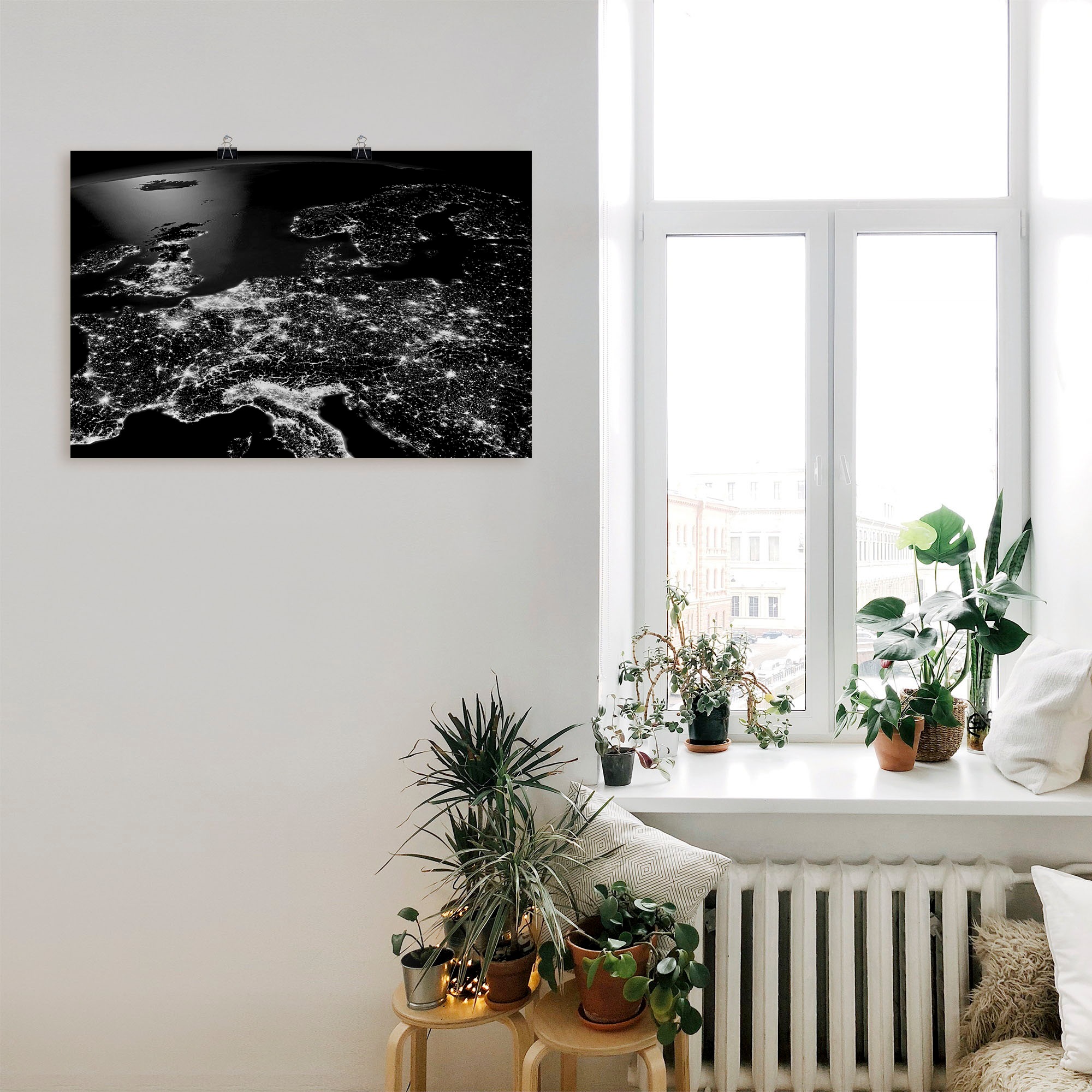 Artland Poster »Zentral Europa vom Weltraum II« 1 cuis tlg. ohne Rahmen