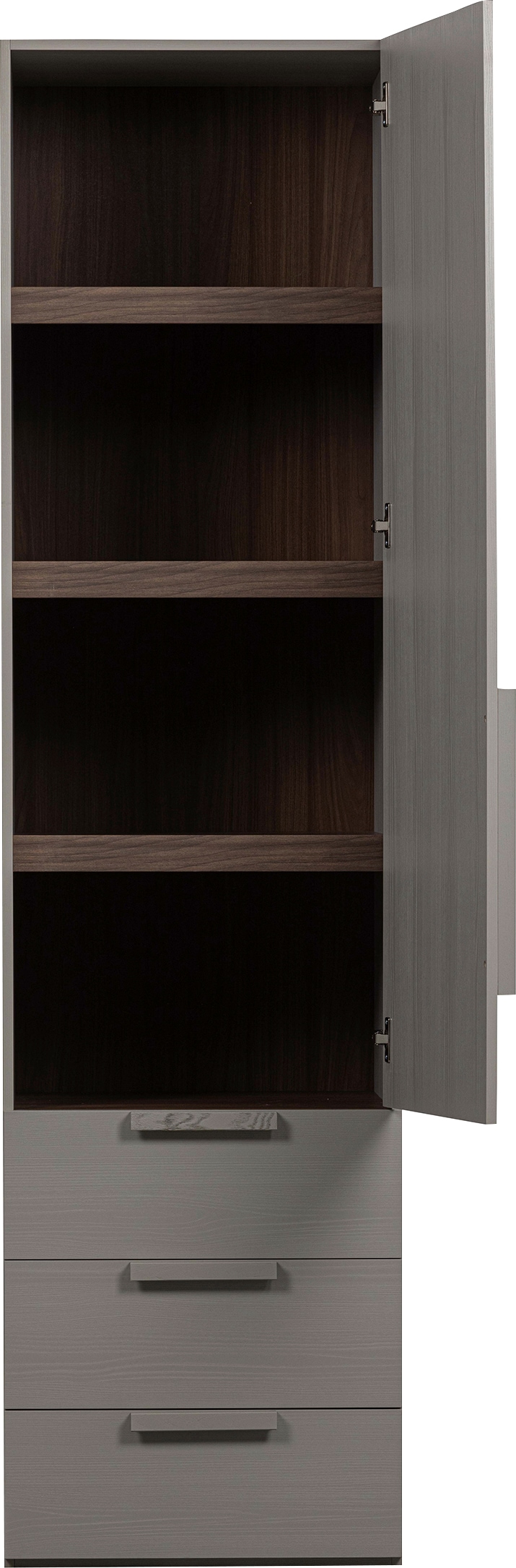 WOOOD »Rens Nussbaumdekor lackiert mit  Rollführung und sichtbare Maserung« H 210 x B 55 x T 58 cm, Wandbefestigung empfohlen, Kombinierbar