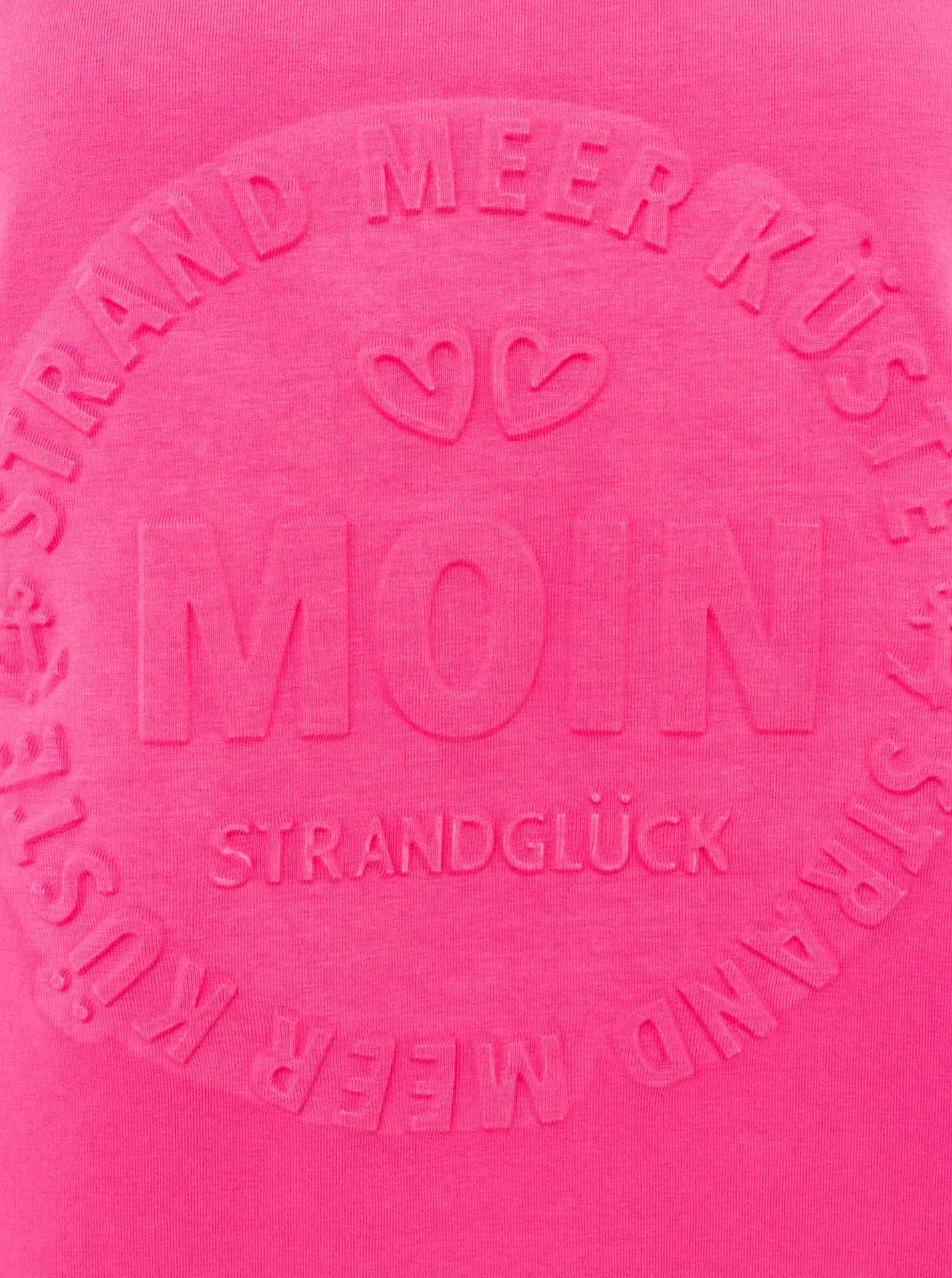 Zwillingsherz Kurzarmshirt »Oversized Shirt Stempeldruck "Moin"« Kurzarm, tiefer Rundhalsausschnitt, Schriftzug, Baumwollmischung