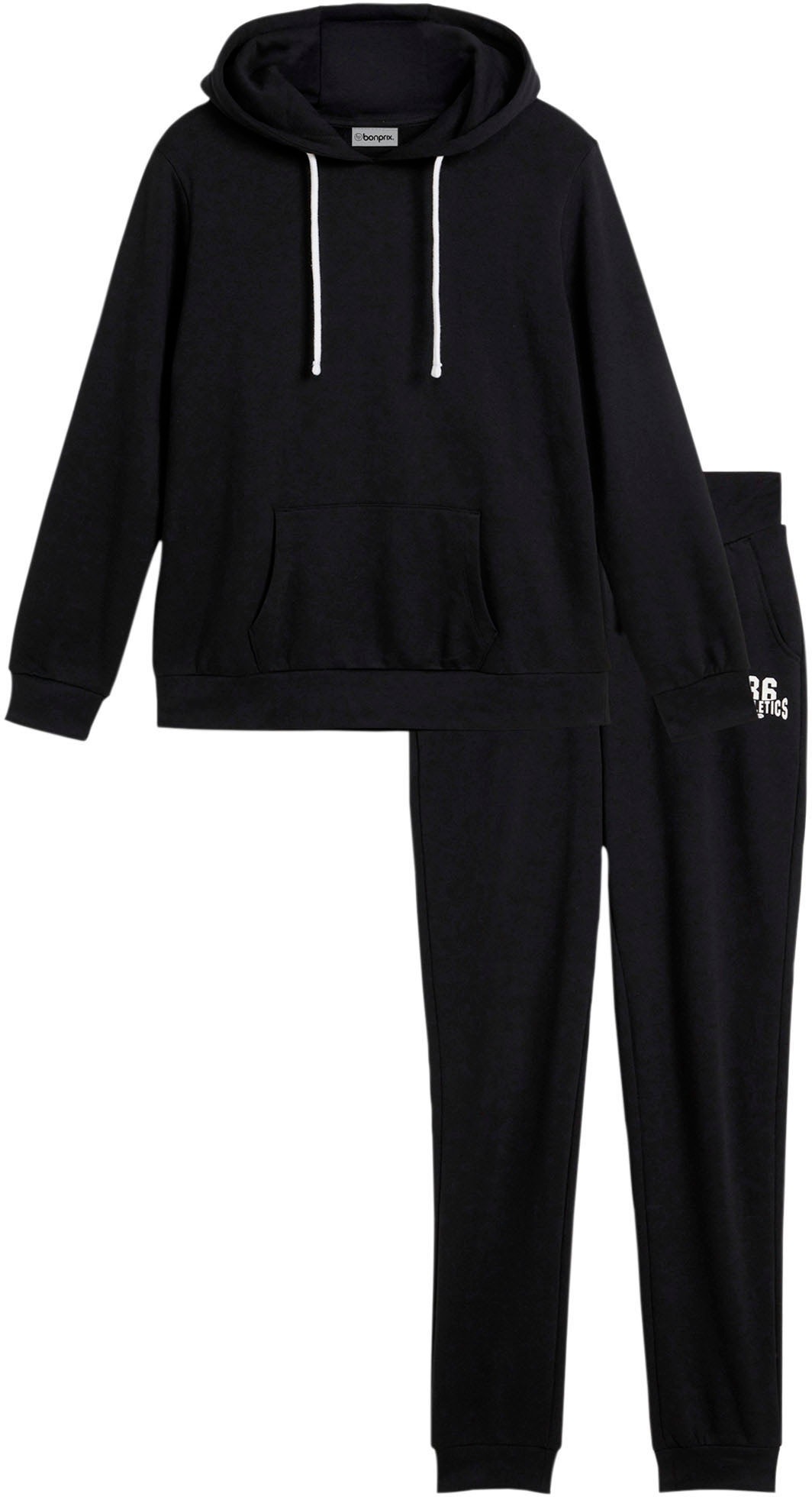 bonprix Jogging zweiteiliges Set, innen weich angeraut, aus Baumwolle und Polyester