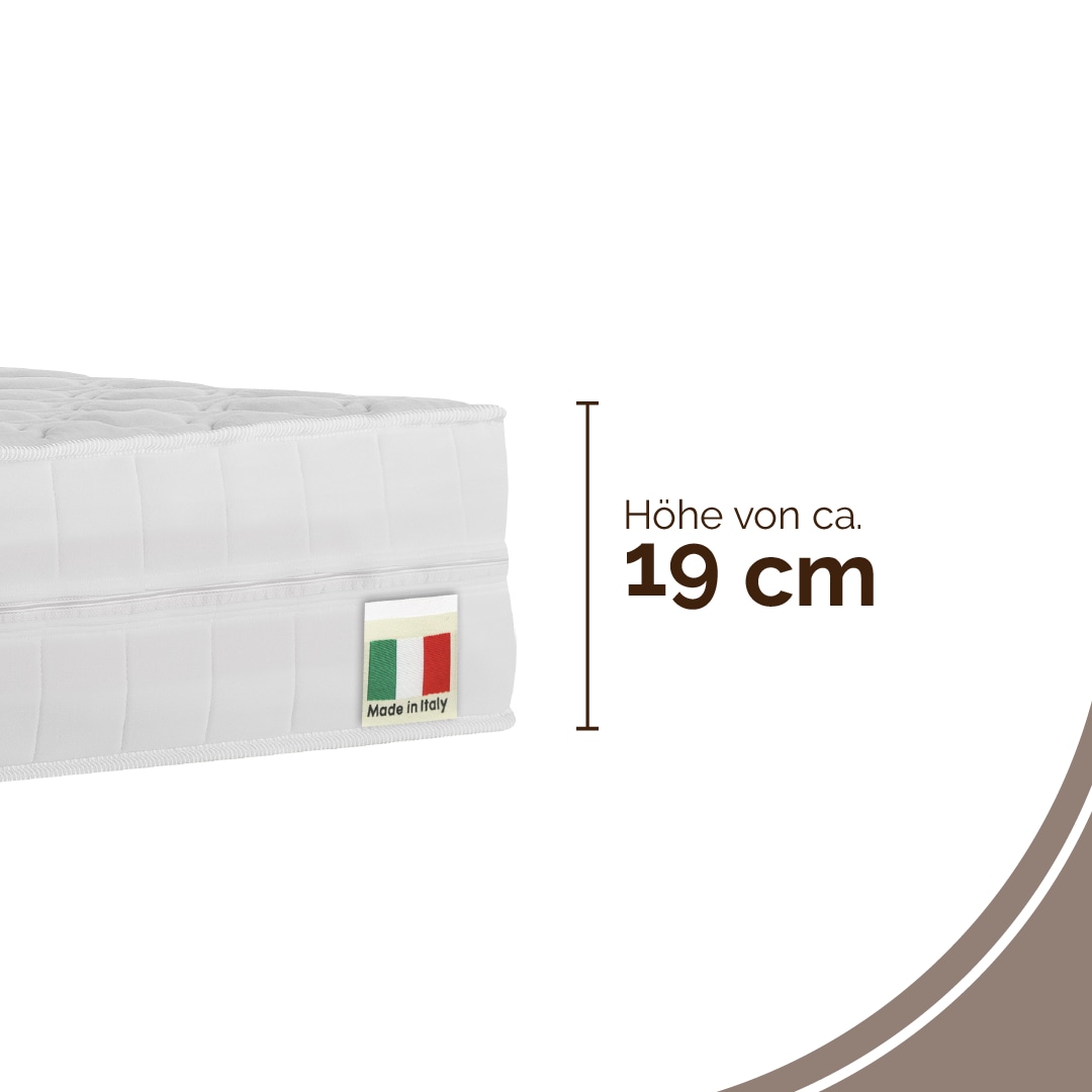 DI QUATTRO Komfortschaummatratze »Airy Form 19« 19 cm hoch Raumgewicht: 28 kg/m³ 1 Stk. tlg. Matratze mit atmungsaktivem Kern, 90x200 cm und weitere Grössen