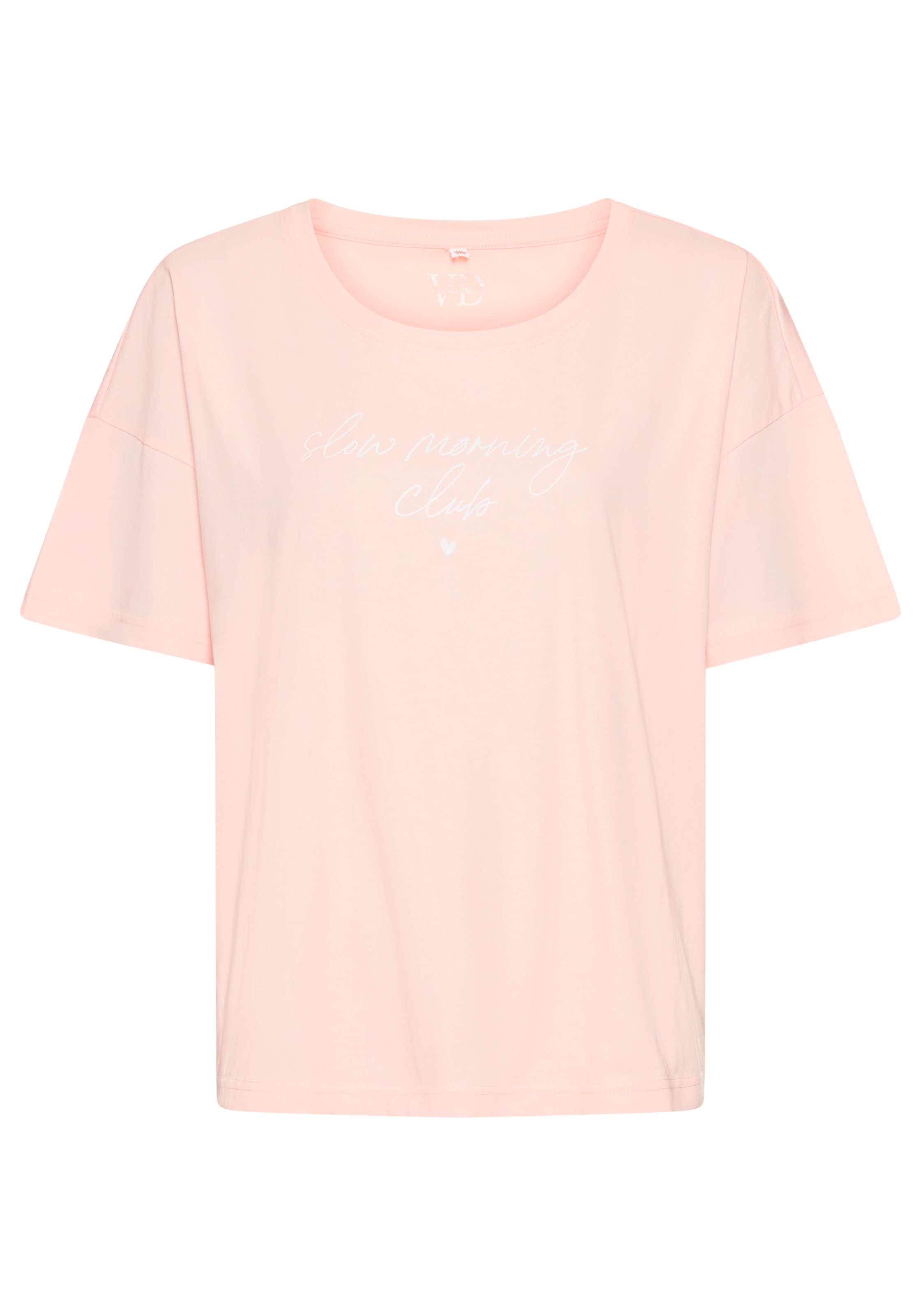 Vivance Dreams Pyjamaoberteil 1-teilig,  mit frontalem Schriftzug