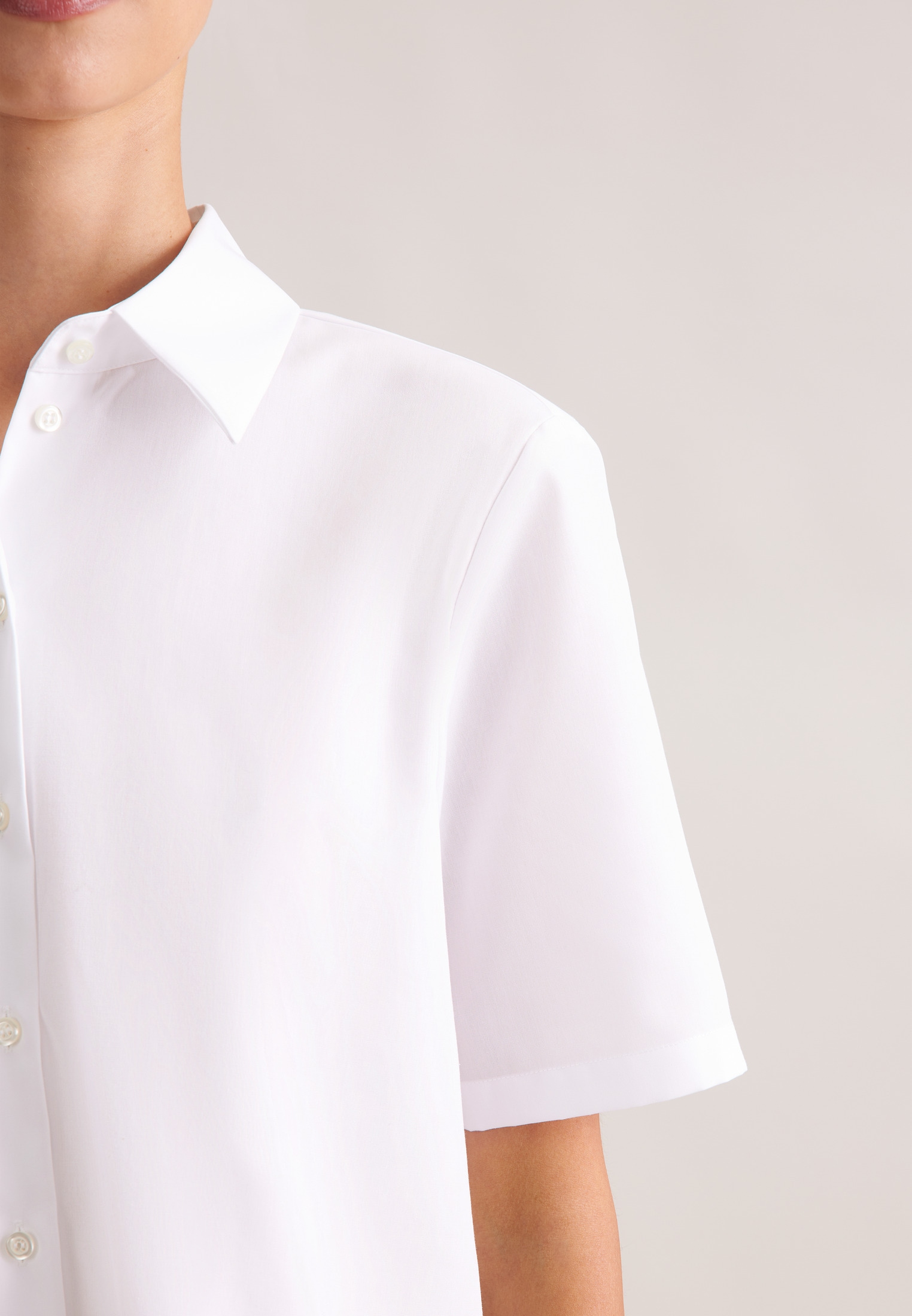 seidensticker Blouse chemise »Schwarze Rose« 1/2 Kragen Uni