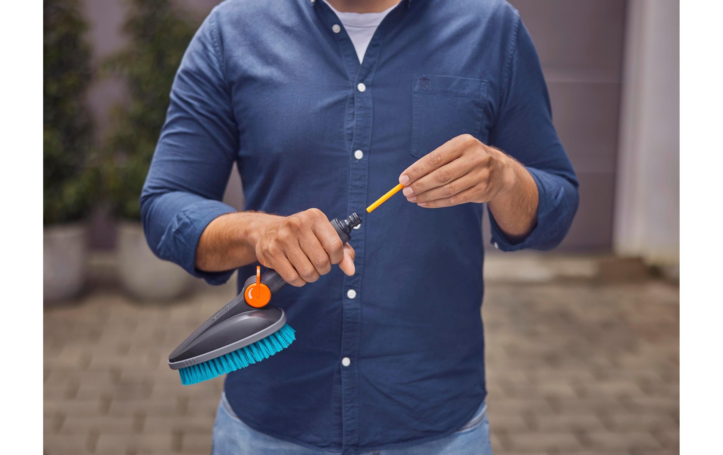 GARDENA Kit d'entretien de jardin »Handbürste M hard« ()