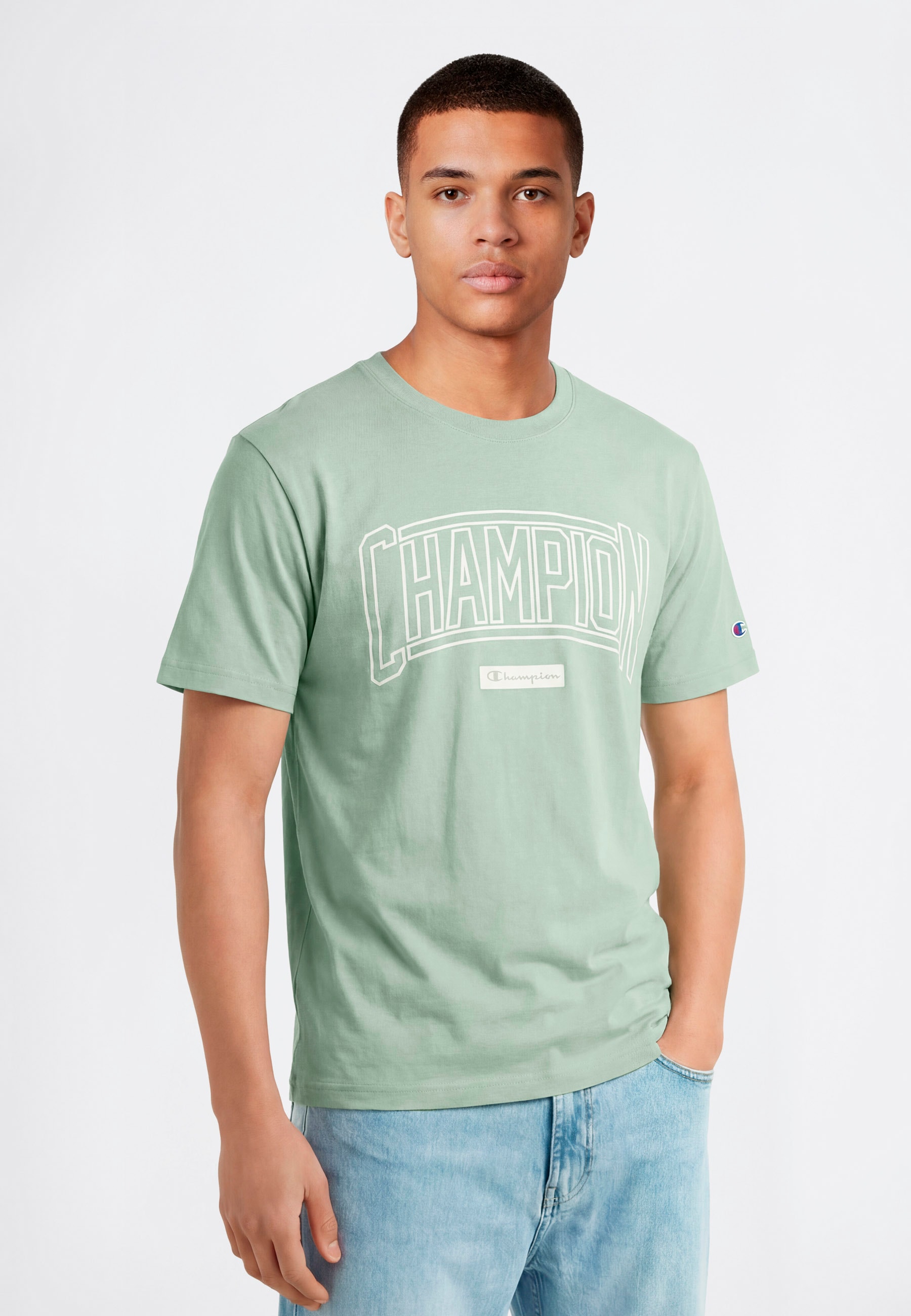 Champion »COLLEGE Relax Fit Crewneck T-Shirt« manches courtes, col rond, en coton