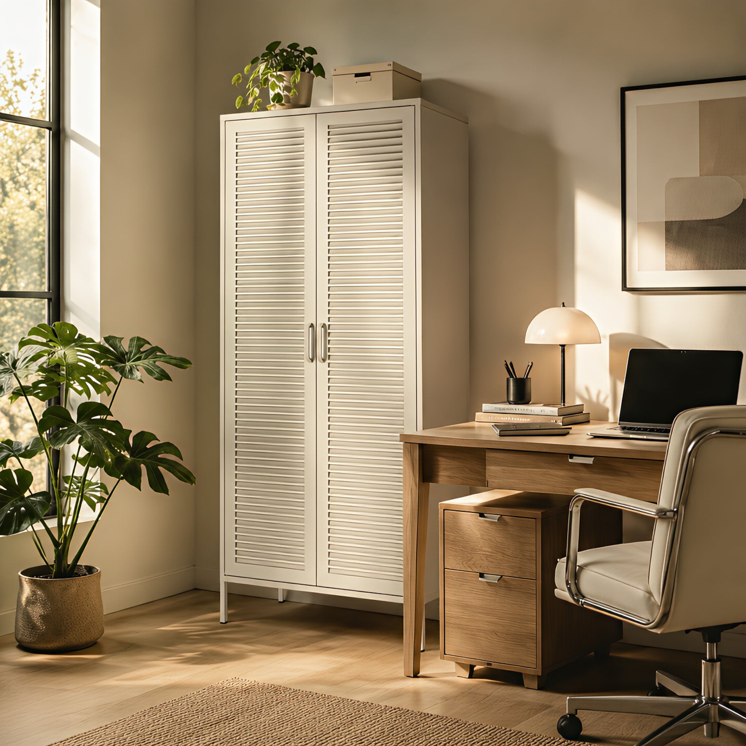GOODproduct Kleiderschrank »GERRON Kleiderschrank Metallschrank Spind« Schlafzimmerschrank mit 2 Türen weiss Breite 80cm