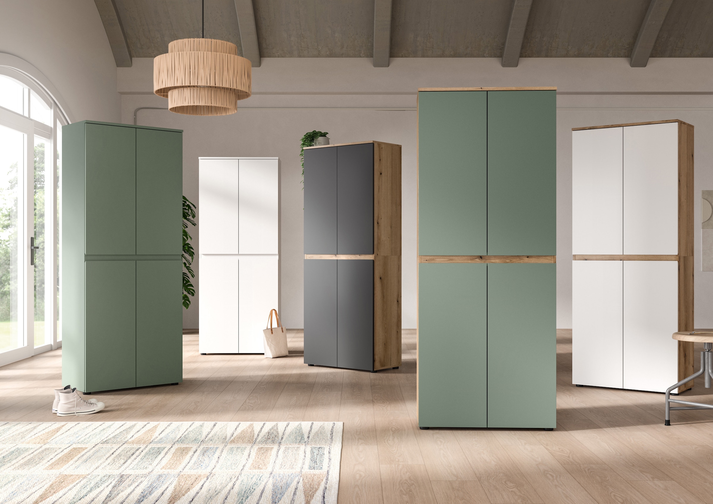 Home affaire Armoire multi-usages »CIPELA« 1 cuis tlg. BxH:105x175 cm, viel Stauraum, variable Einlegeböden, Kleiderstange