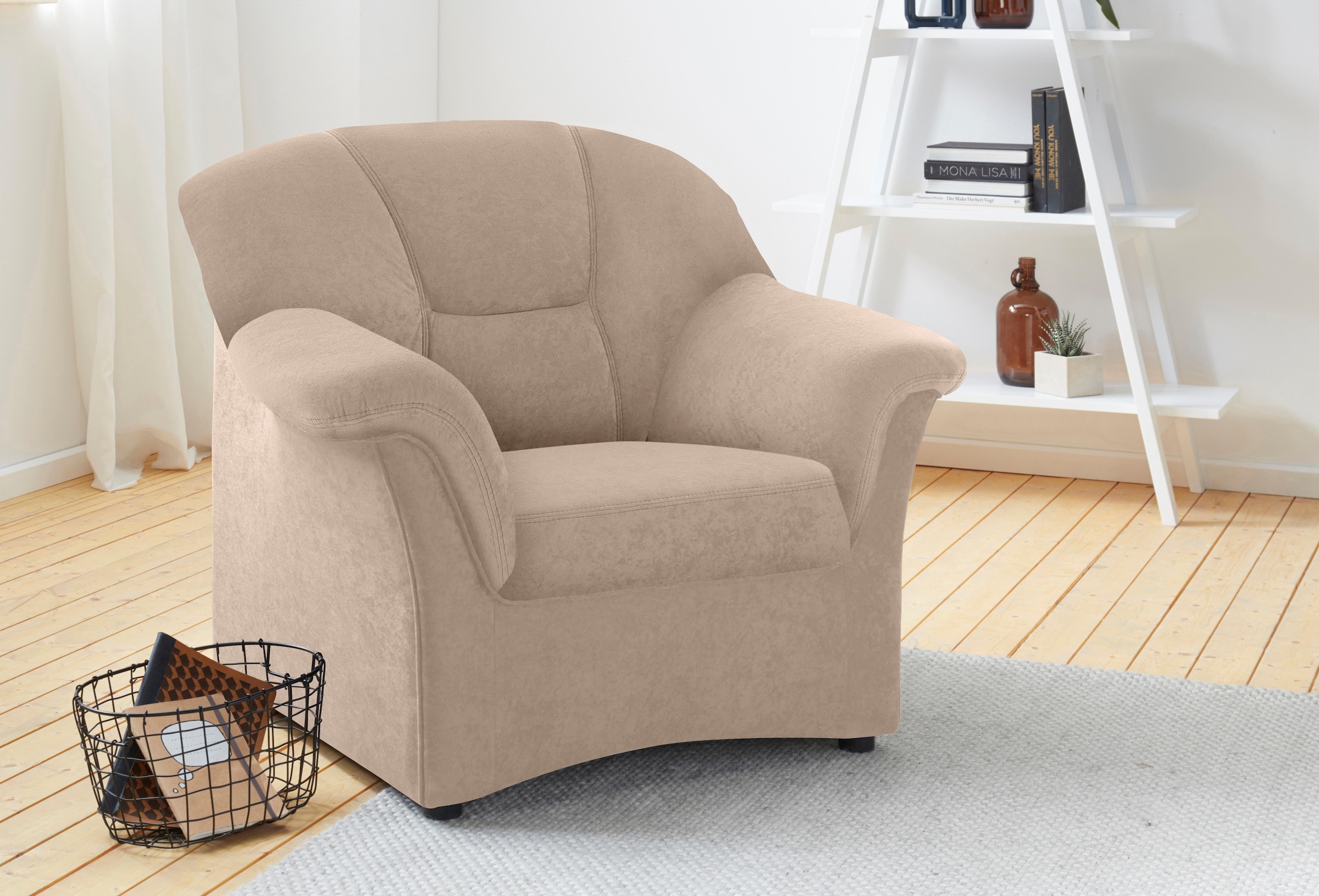 DOMO collection Sessel »Sarafina zeitlos und elegant, bequem« wahlweise mit Federkern