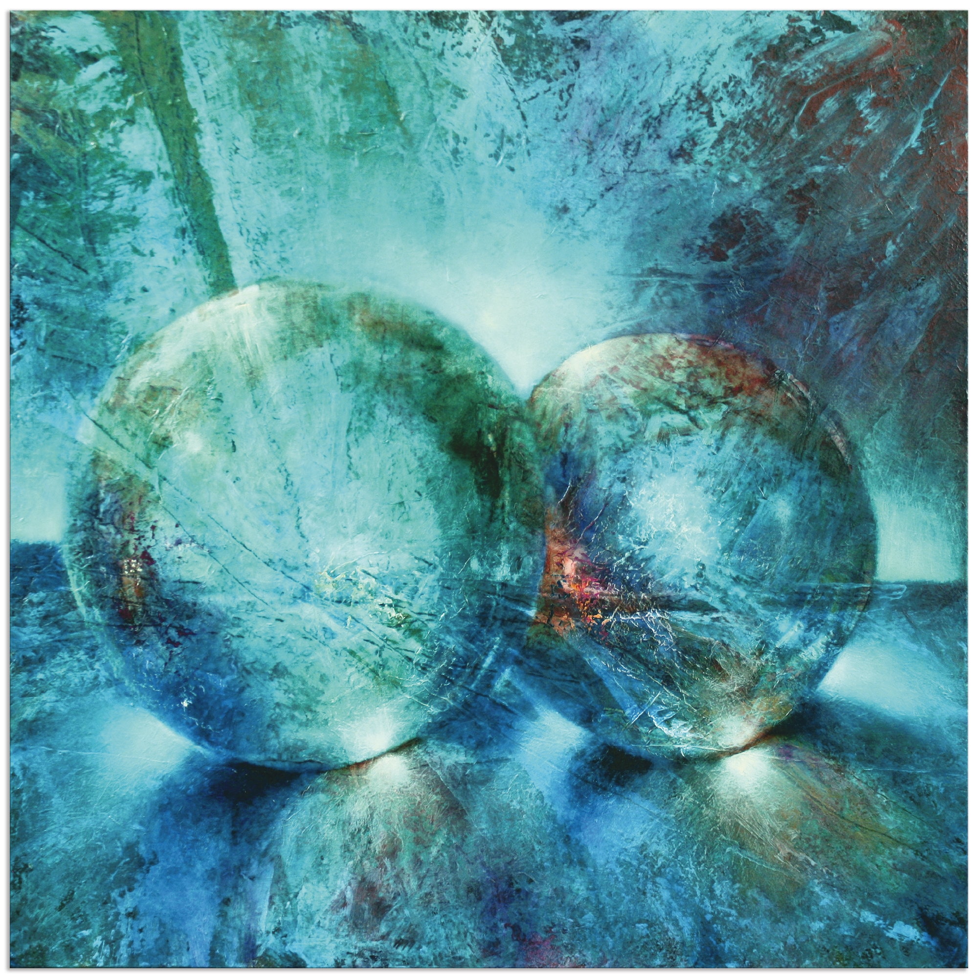 Artland Wandbild »Zwei blaue Murmeln_« Muster 1 Stk. tlg. als Alubild, Leinwandbild in verschied. Grössen