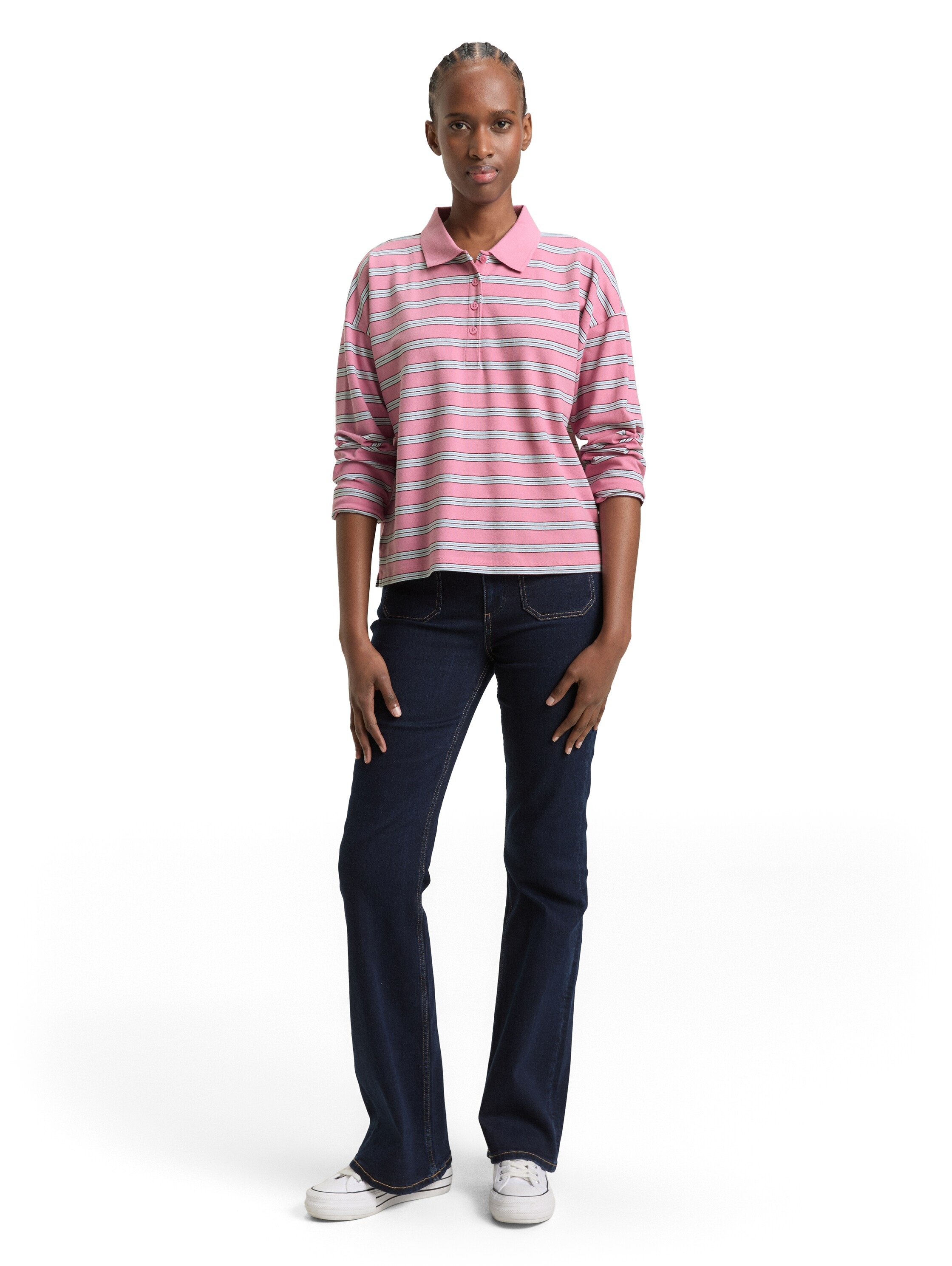 TOM TAILOR Denim T-shirt à manches longues mit Streifen Muster