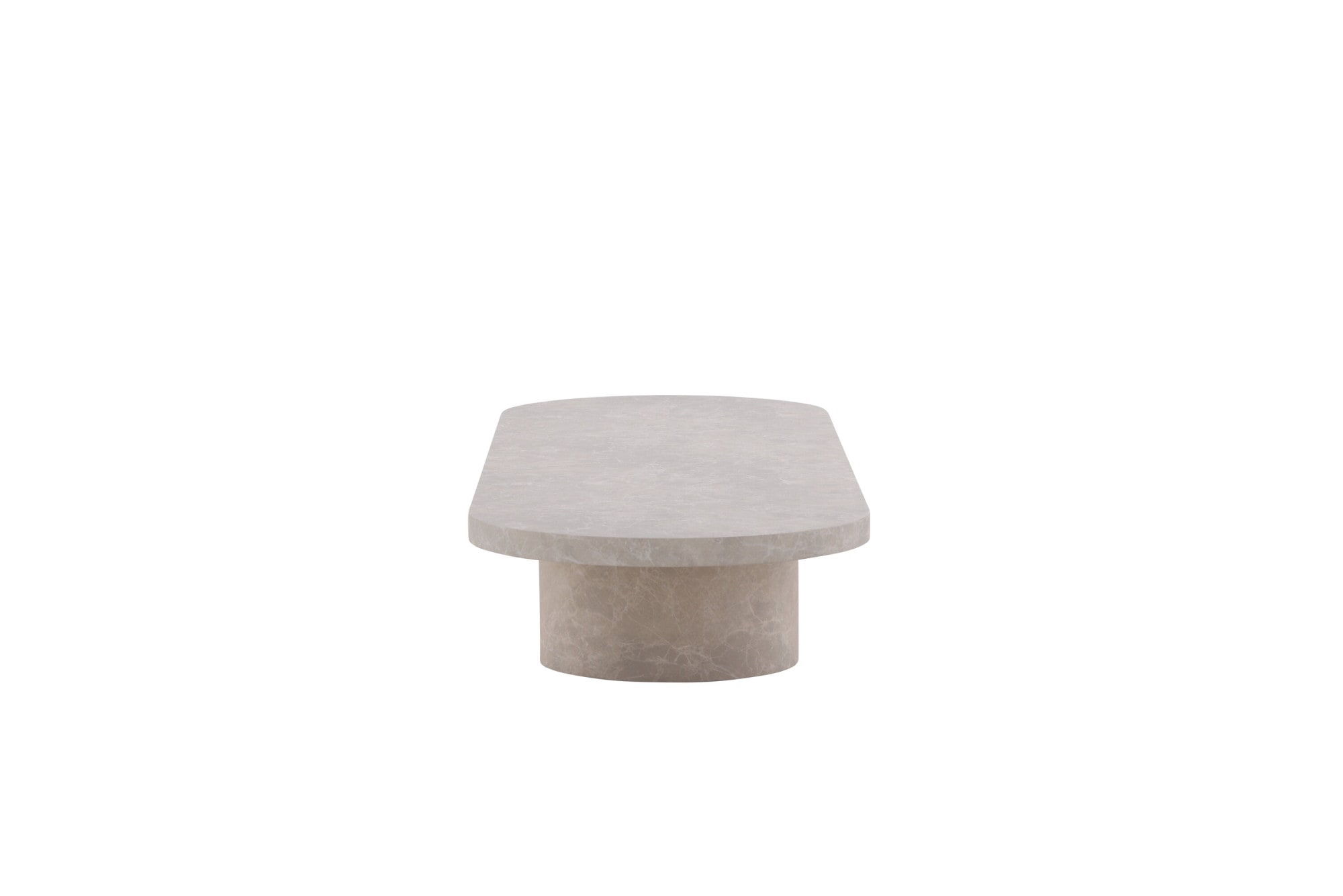 Venture Home Table basse »Narvik, ovaler Couchtisch 190 × 60 cm mit Sinterstein-Tischplatte« Sofatisch, MDF, 3D-Papier, sehr niedrig, rundliche Form, geräumig