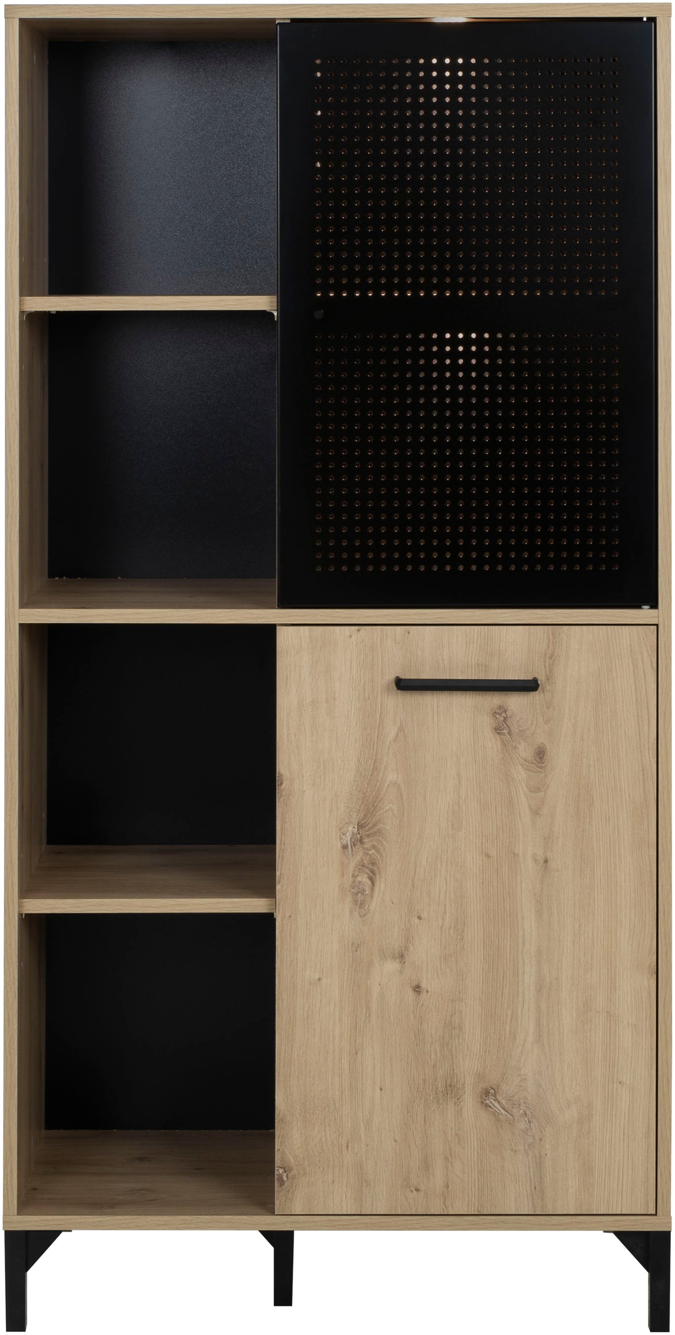 Gami Armoire haute »CRAFT« Hochchrank mit 2 Türen und 4 offenen Fächern