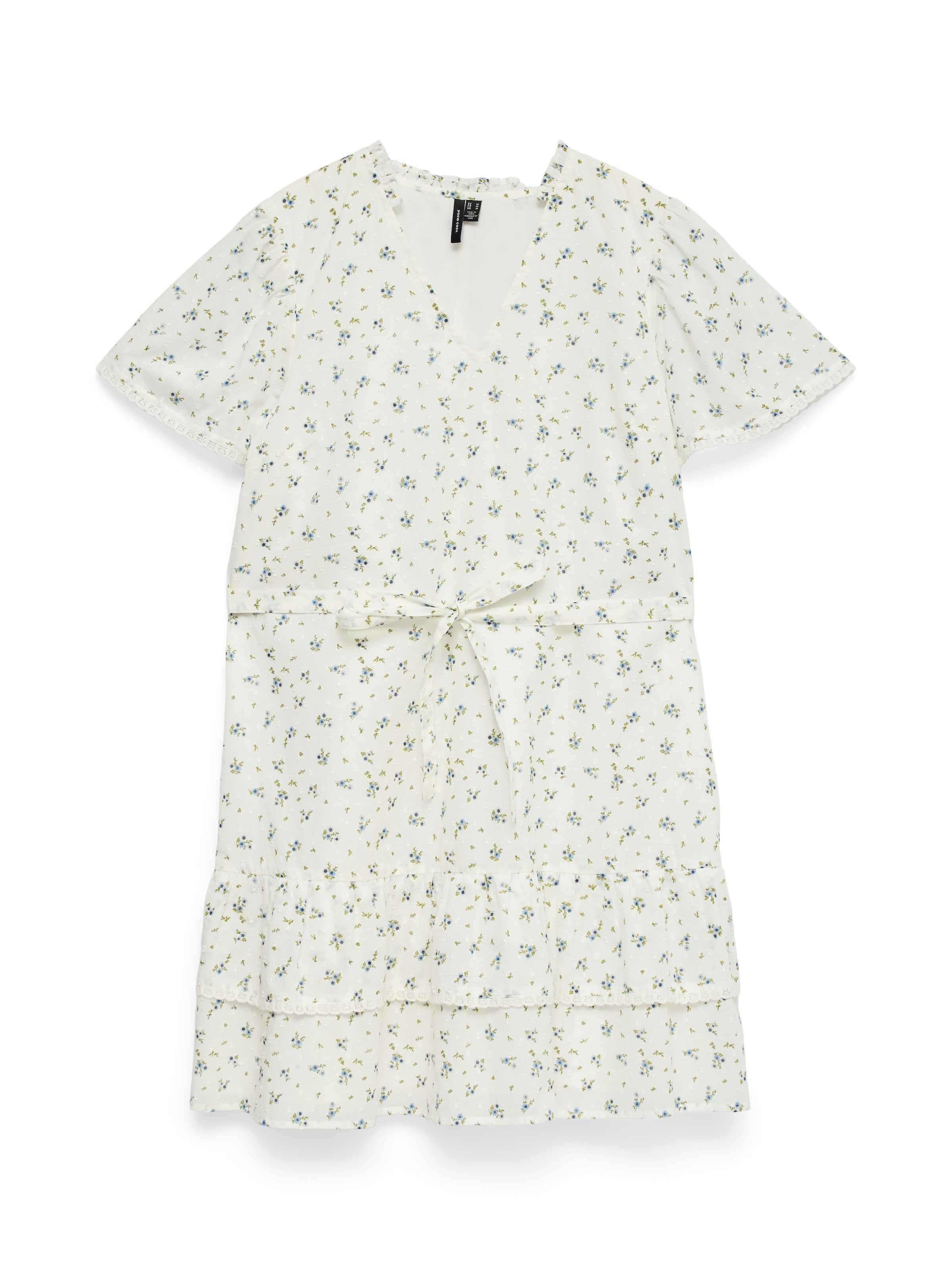 Vero Moda Mini-robe »VMTRINE SS SHORT LACE DRESS WVN NOOS« Coton