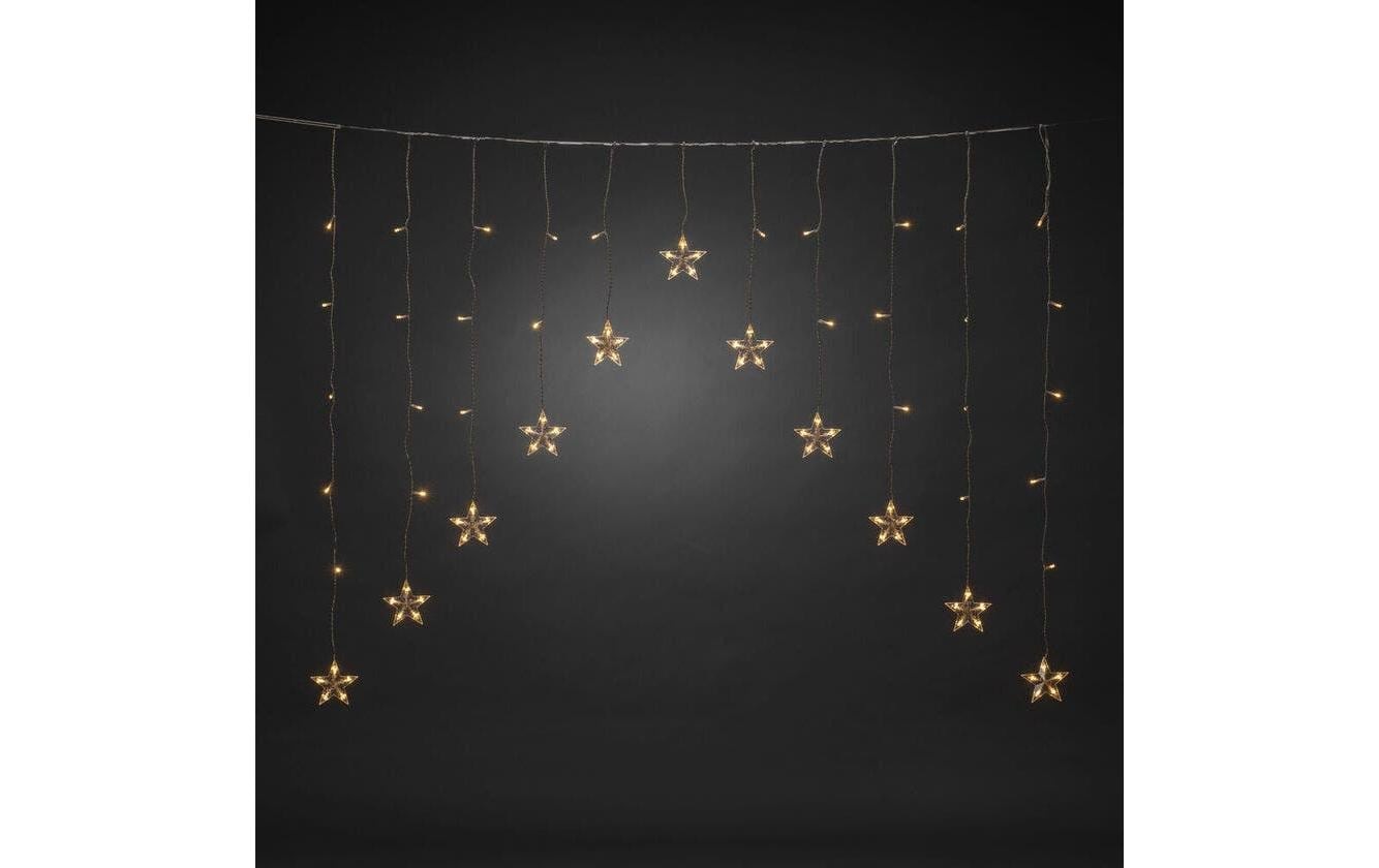 KONSTSMIDE Lichtervorhang »LED-Lichtervorhang 11 klare Sterne, 85 warmweisse Dioden«
