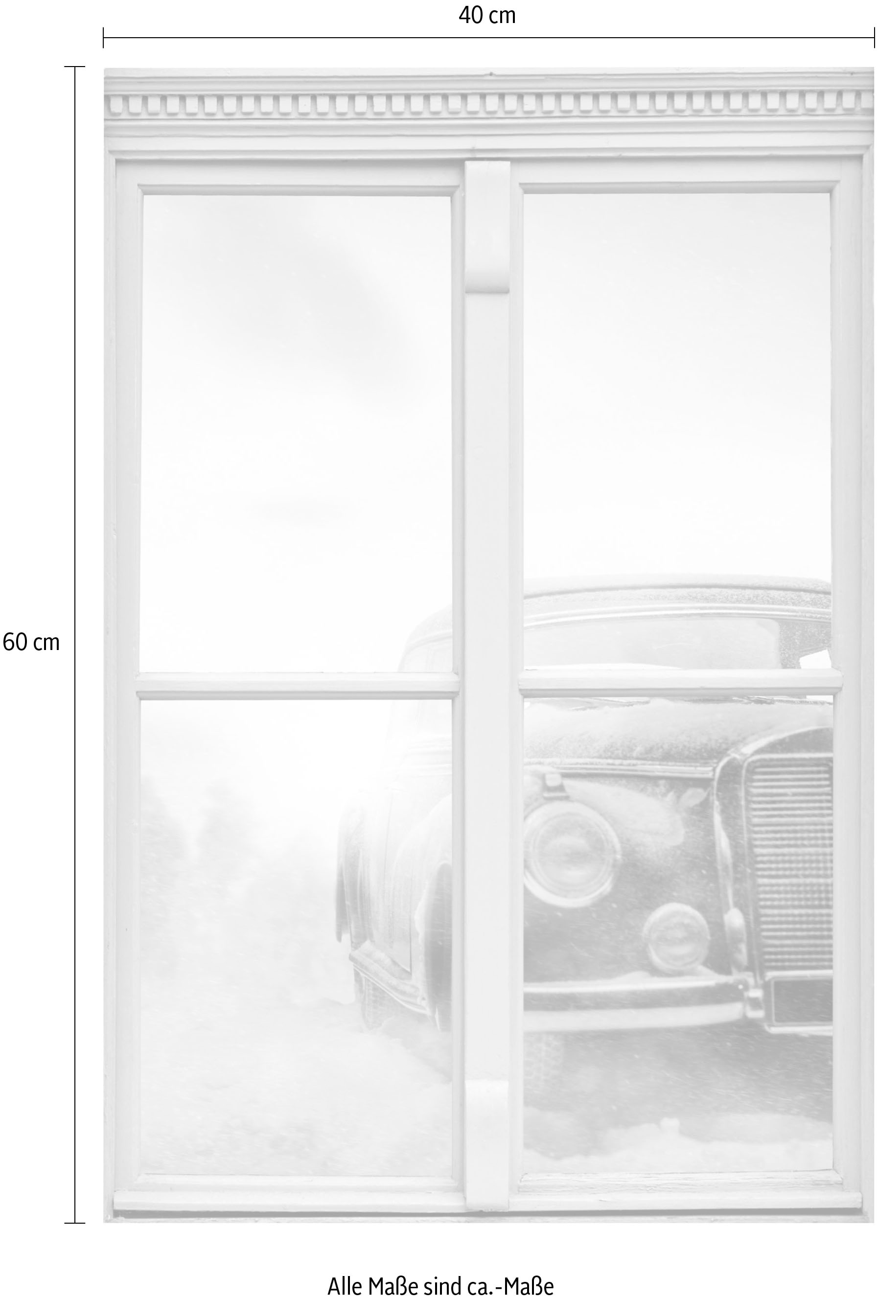 queence Wandsticker »Auto« Wandsticker, Wandbild, selbstklebend, 3D, Fenster