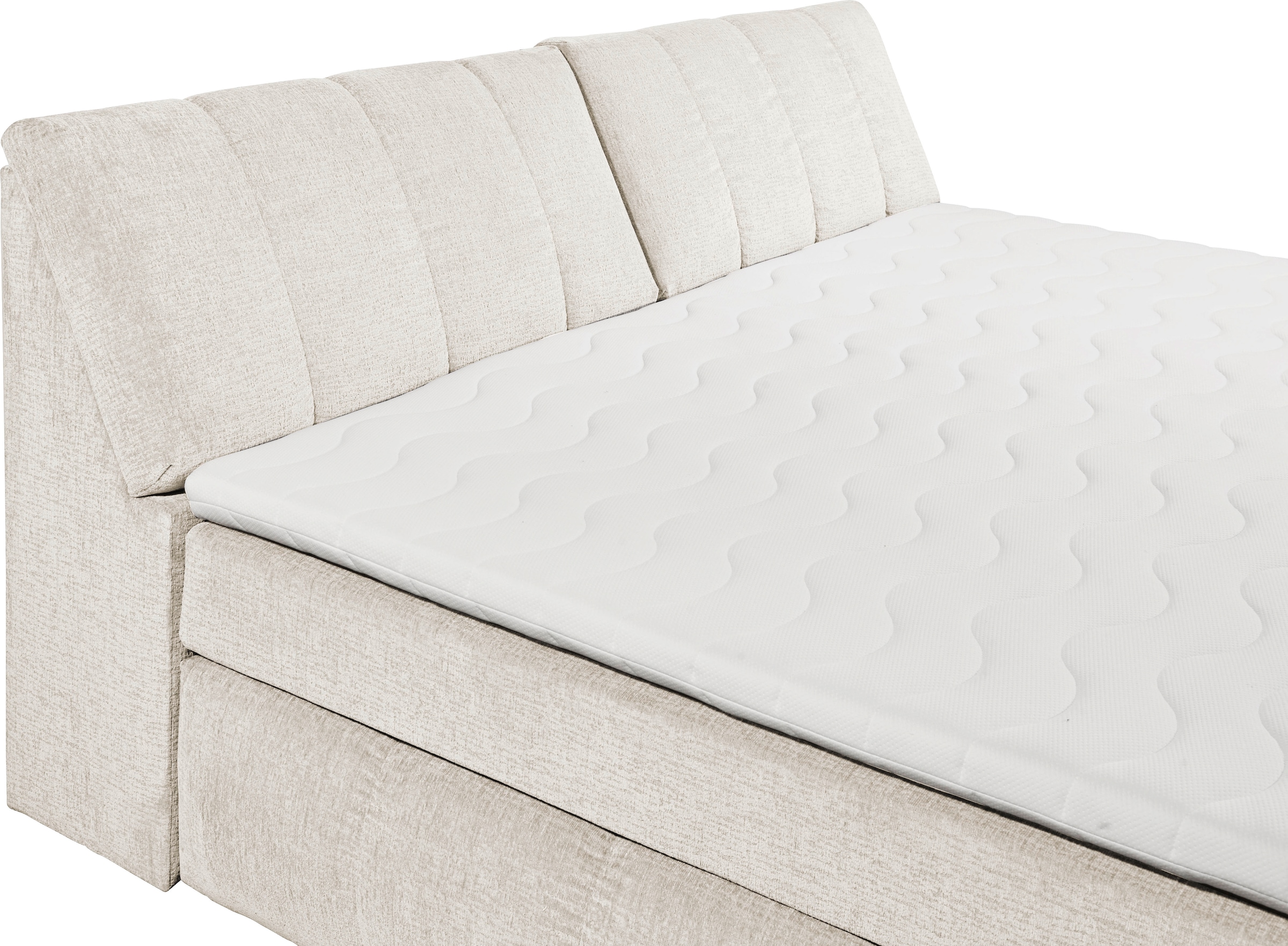 ED EXCITING DESIGN Boxspringbett »Elkford, Familienbett in der Grösse 240x200cm« inkl. Stauraum im Kopfteil