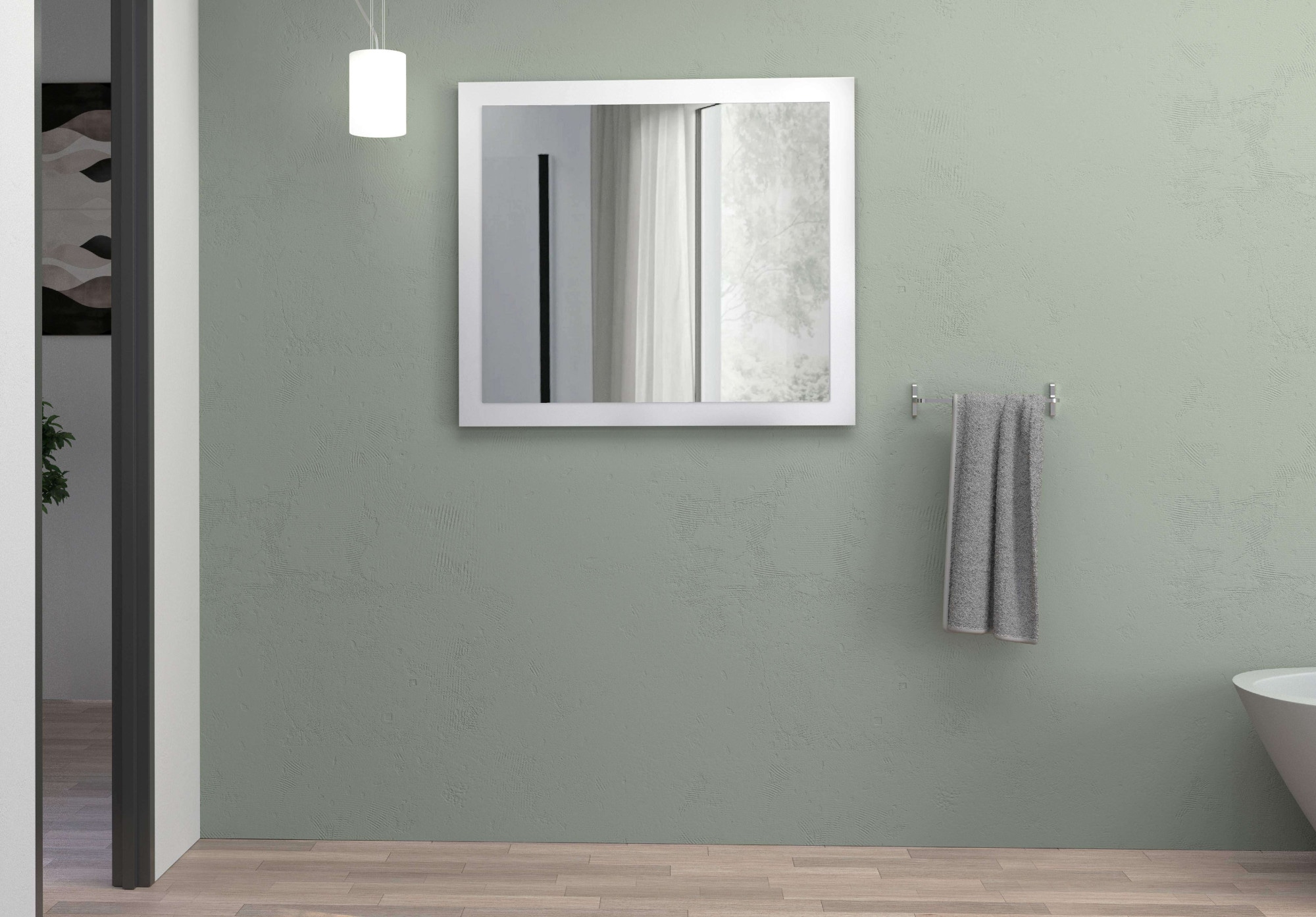 welltime Miroir de salle de bain »Garda, Waschbeckenunterschrank,Breite 80 cm,Waschtisch« Breite 80 cm- Passend zur Serie Garda