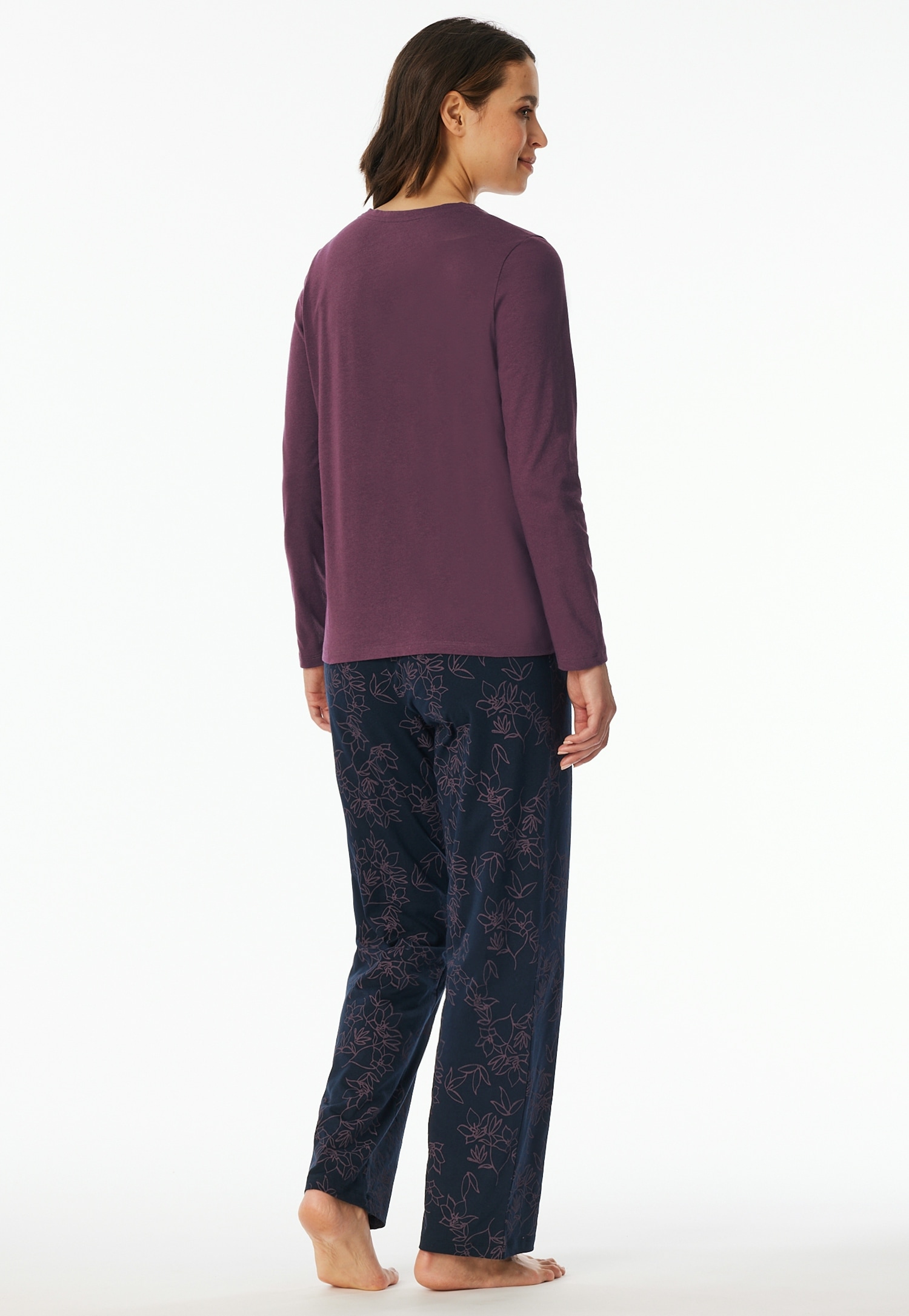 uncover by SCHIESSER Pyjama »Uncover Nightwear« 2 pièces Baumwolle, Singel Jersey-Qualität, langärmelig, atmungsaktiv, bequem