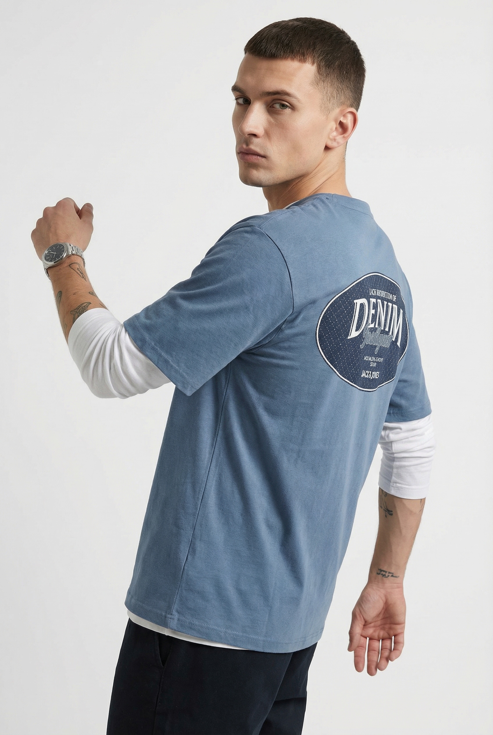 Jack & Jones T-shirt »JJEDOVER DENIM TEE SS O-NECK 3PK MP« Packung, 3 pièces