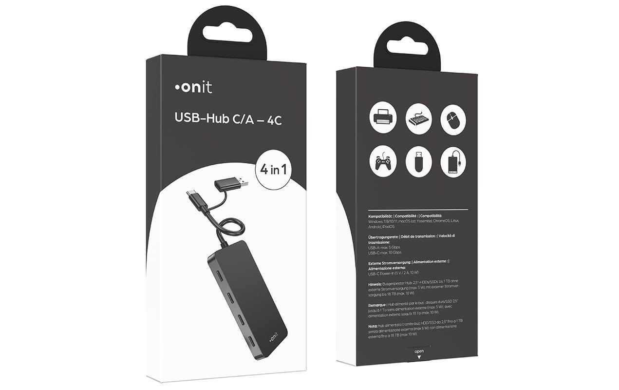 onit USB-Adapter »USB-Hub C/A – 4C«