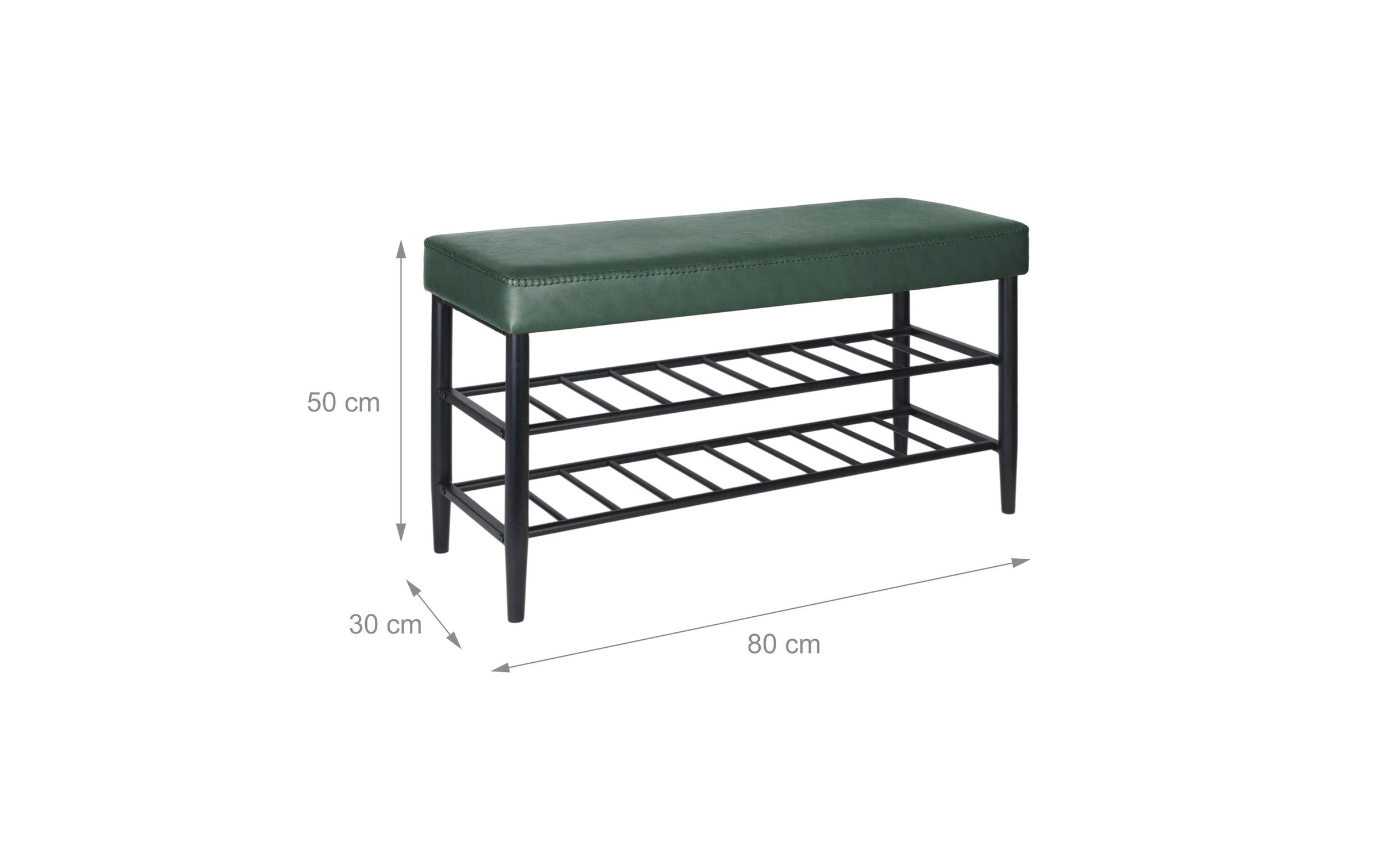 relaxdays Schuhbank »mit zwei Ablagen 80 x 50 cm«