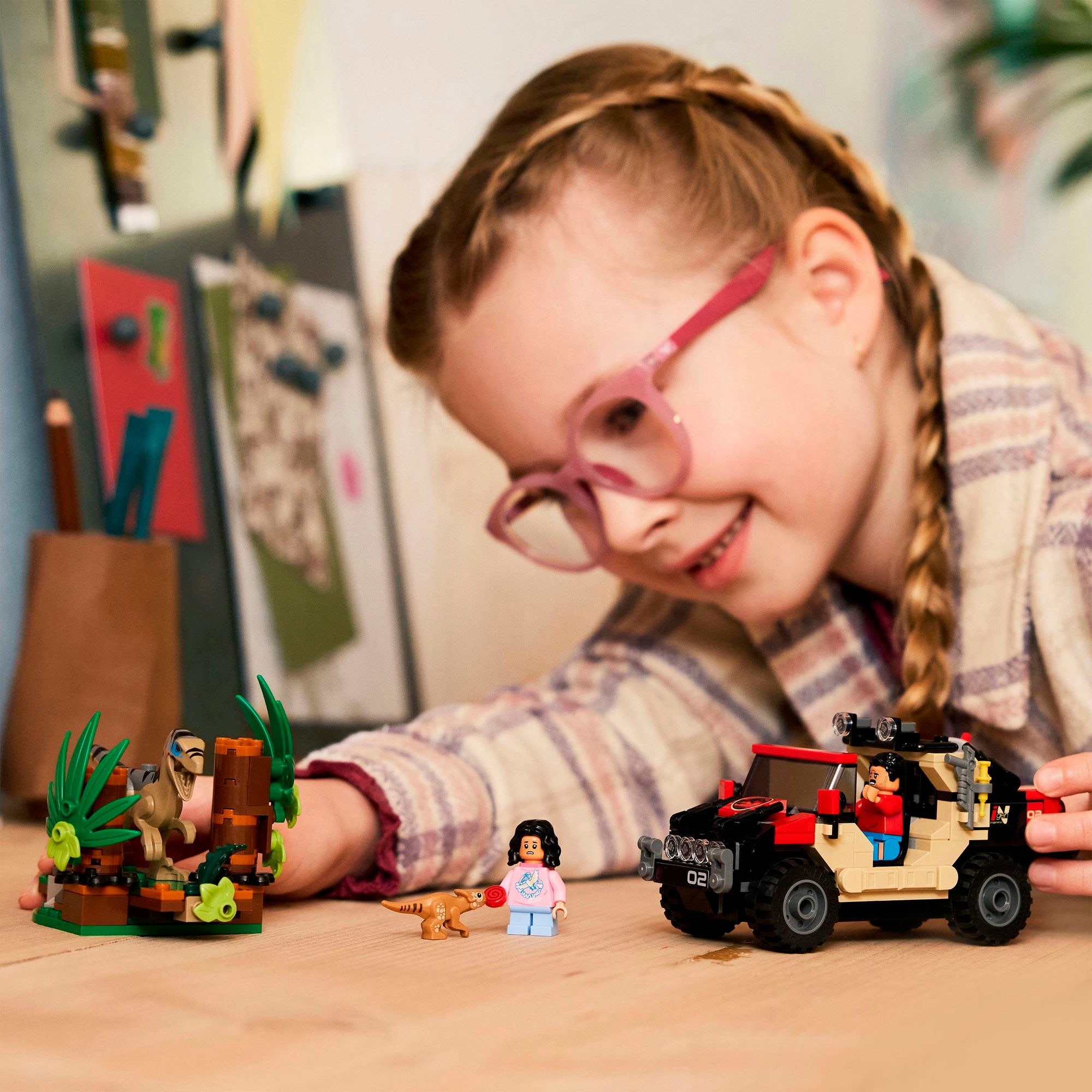 LEGO® Konstruktionsspielsteine »Raptor: Verfolgungsjagd mit dem Geländewagen (76972)« LEGO Jurassic World; Made in Europe