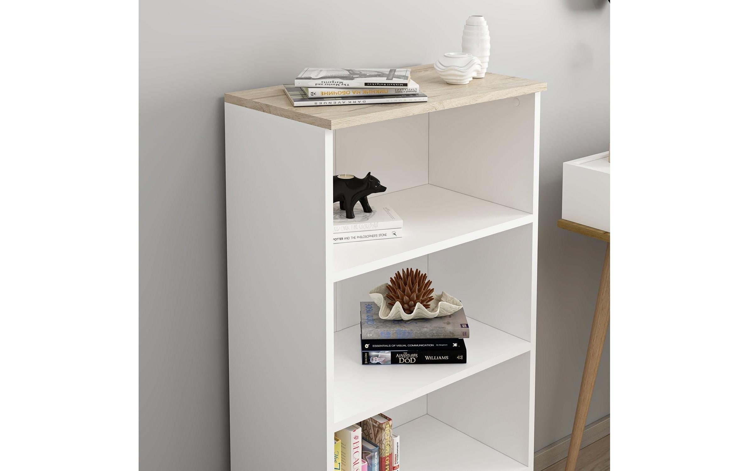 WOODY FASHION Étagère »Bella 65 x 120 x 35 cm, Weiss«