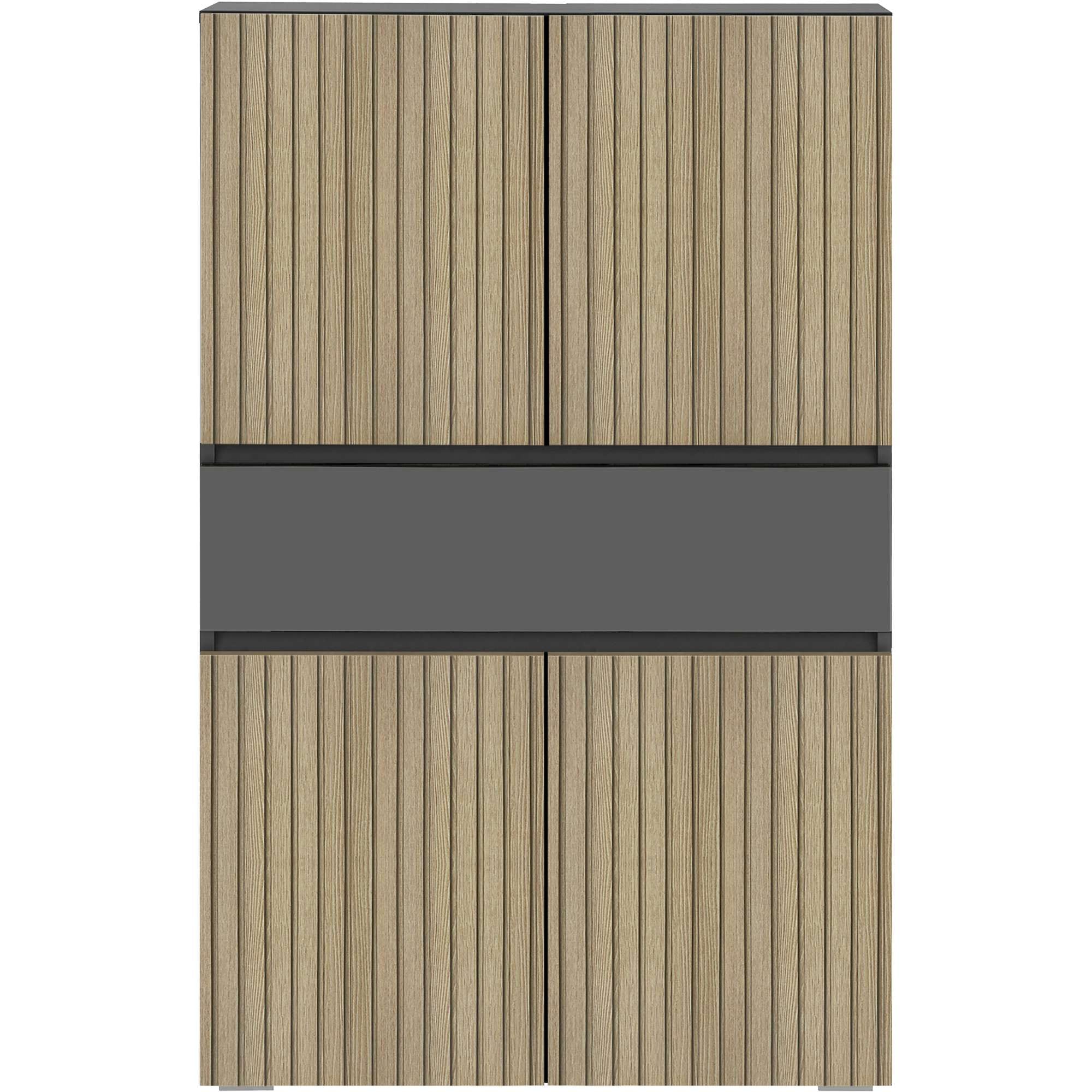 Home affaire Midischrank »Wisla« mit 4 Türen & 1 Schublade, Breite 76 cm, Höhe 130 cm