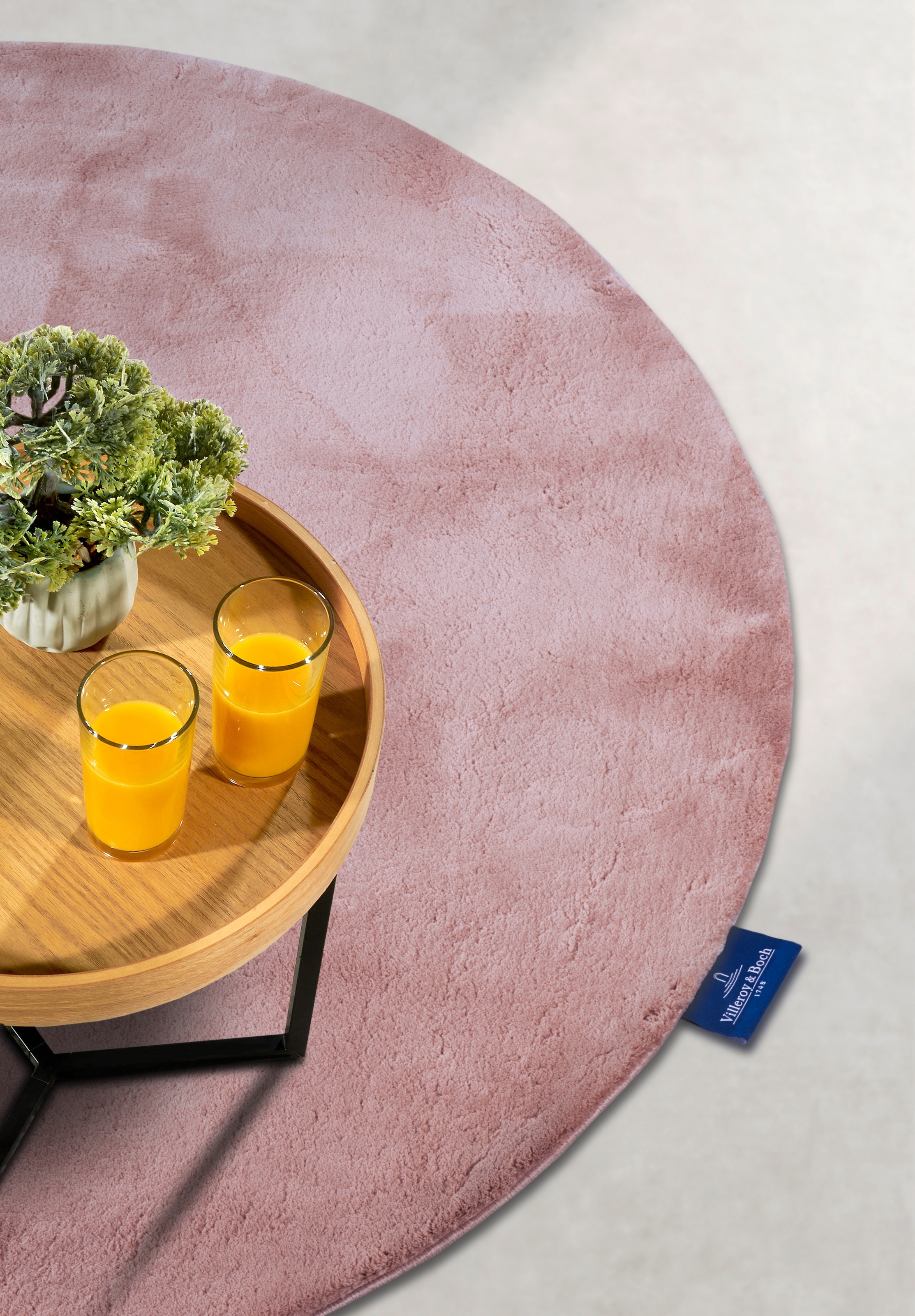 Villeroy & Boch Tapis »Leon« Rond 15 mm Höhe Langflor, Shaggy, einfarbig, flauschig, weich, glänzend, modern, uni