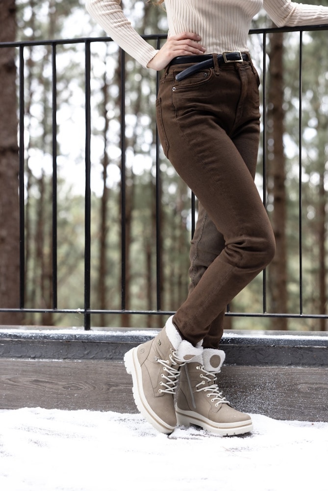 Remonte Winterboots »FIBER-GRIP«  Schnürstiefelette, Profilsohle, mit Schurwollfutter und TEX