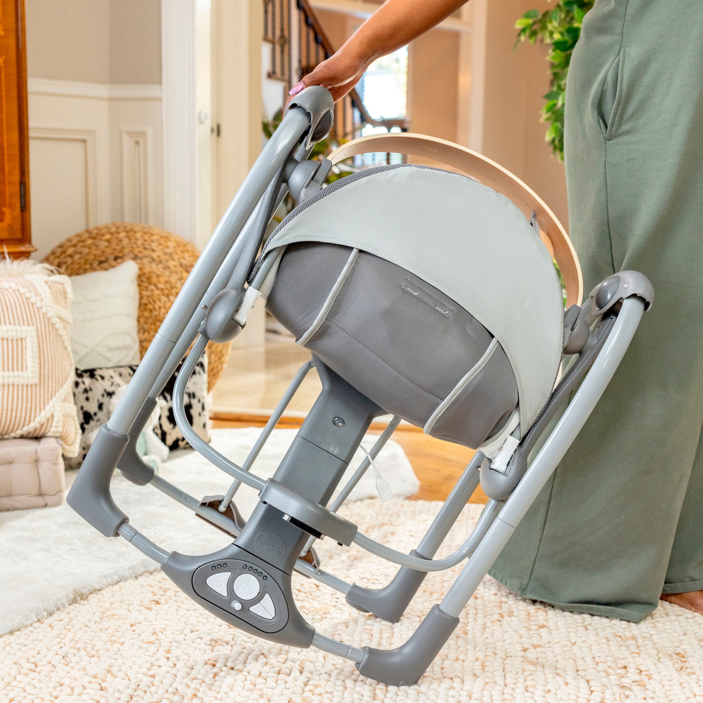 ingenuity Babywippe »Every Season™ Swing 'n Go Portable Swing™ - Wesley™« bis 9 kg mit Musik und Geräuschen