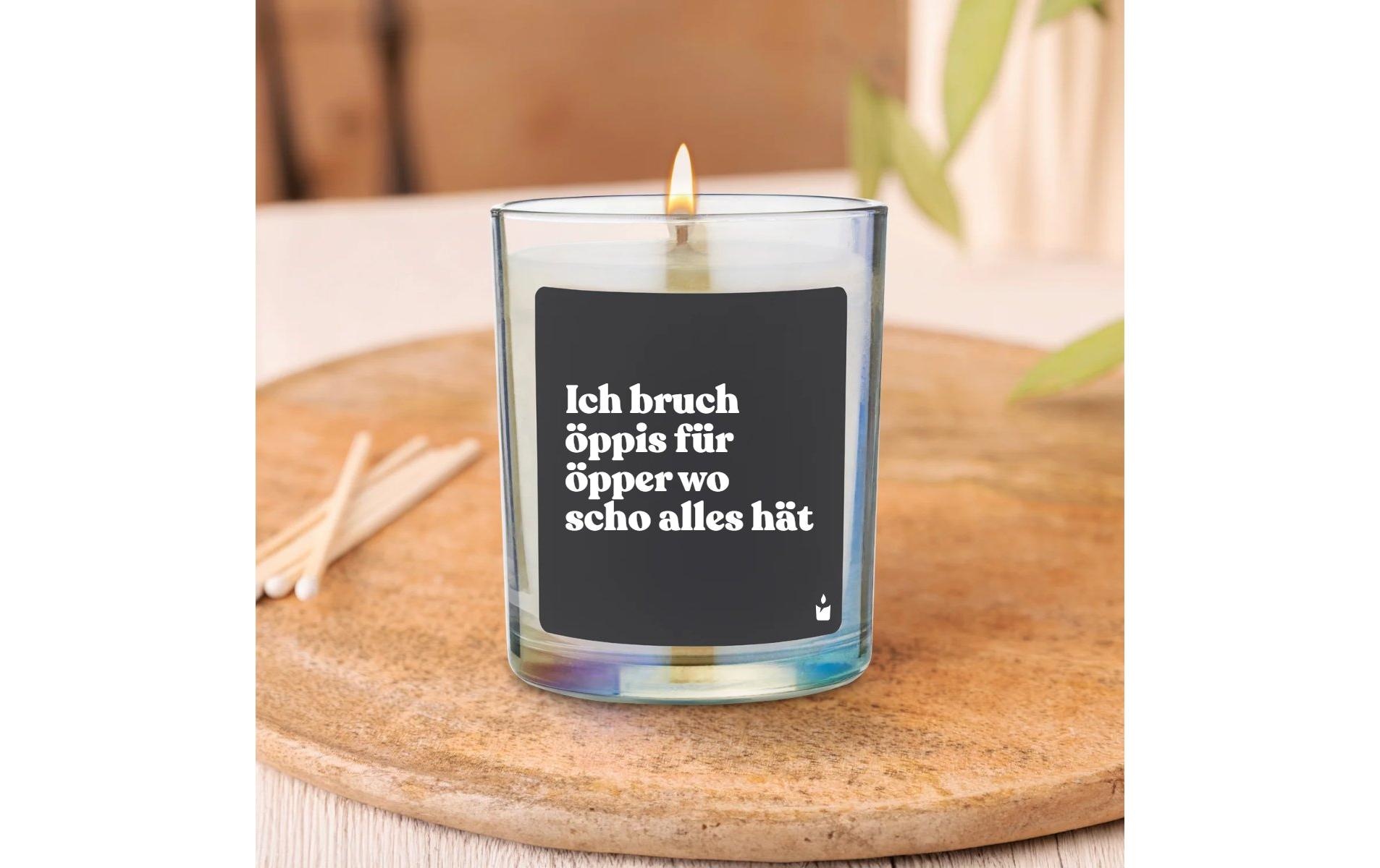   Bougie parfumée »ChattyCandles Ich bruch öppis 6,7 x 8 cm«