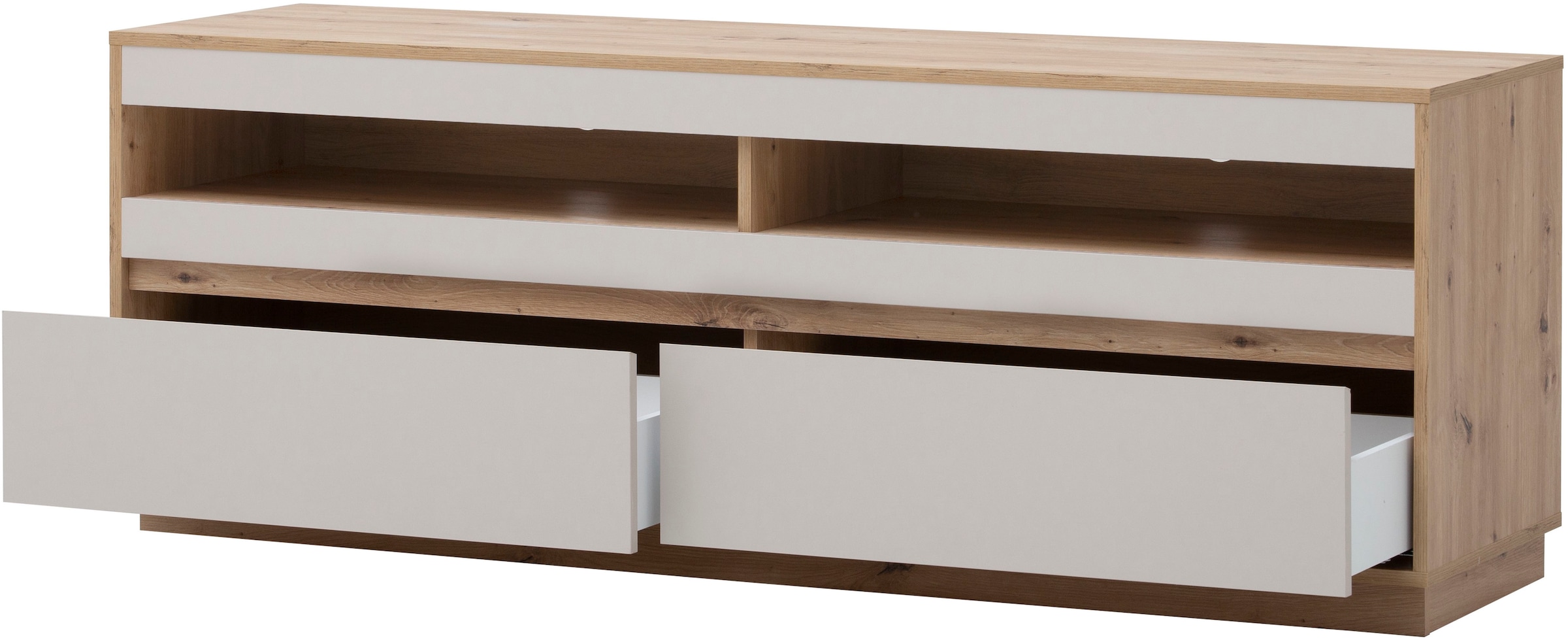 Home affaire Table basse »Sonora, moderner TV-Unterschrank, Kommode in Eiche Artisan, TV-Schrank« filigrane Rahmenoptik, ausreichend Stauraum, vielseitig einsetzbar