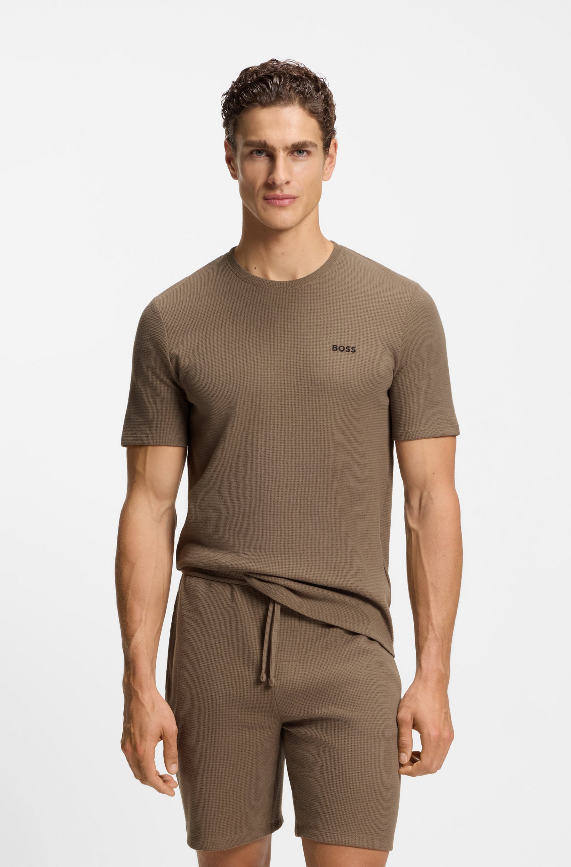 BOSS Pyjamaoberteil »Waffle T-Shirt«