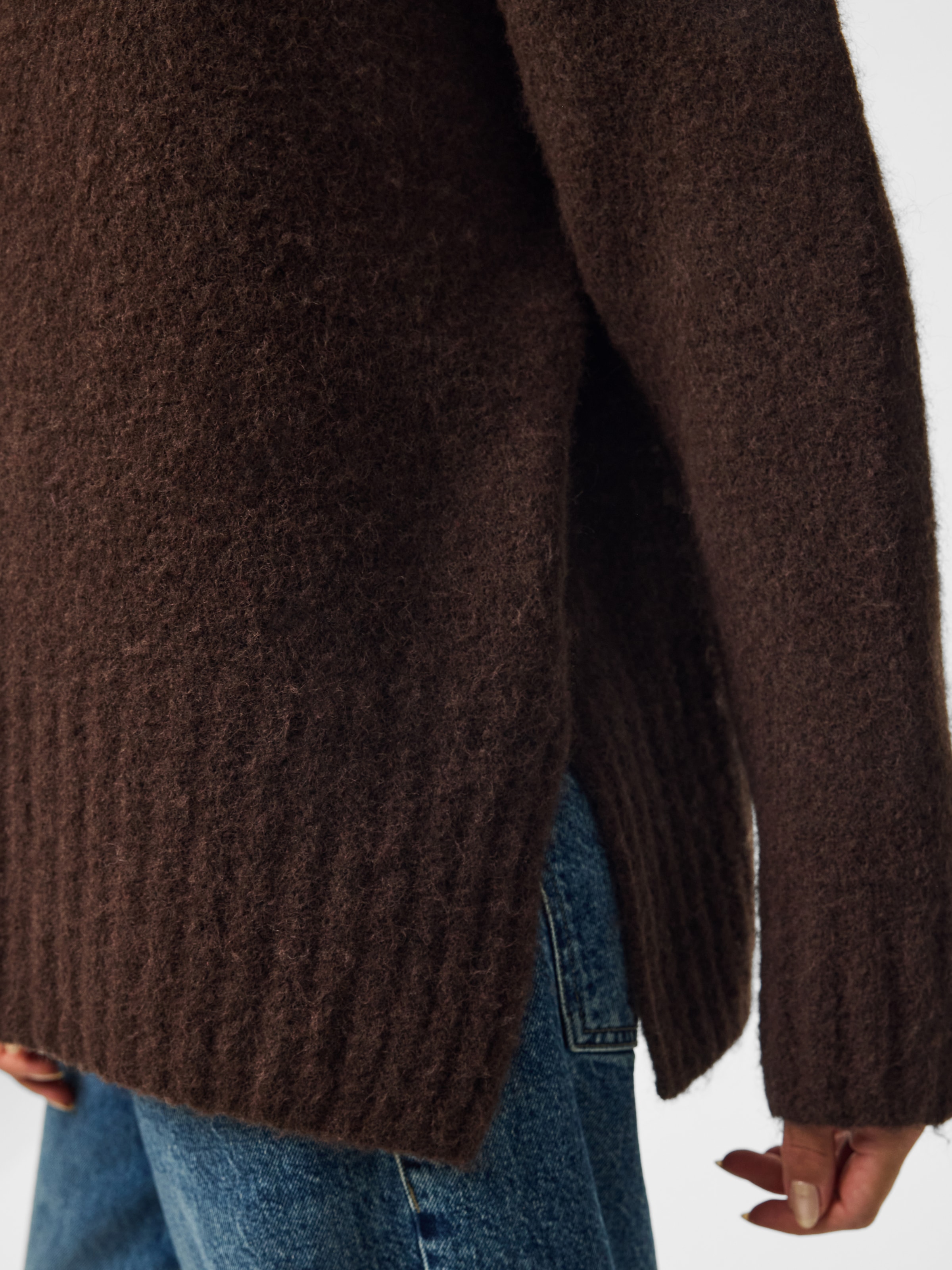 pieces Strickpullover »PCTINA LS O-NECK KNIT NOOS« Materialmix