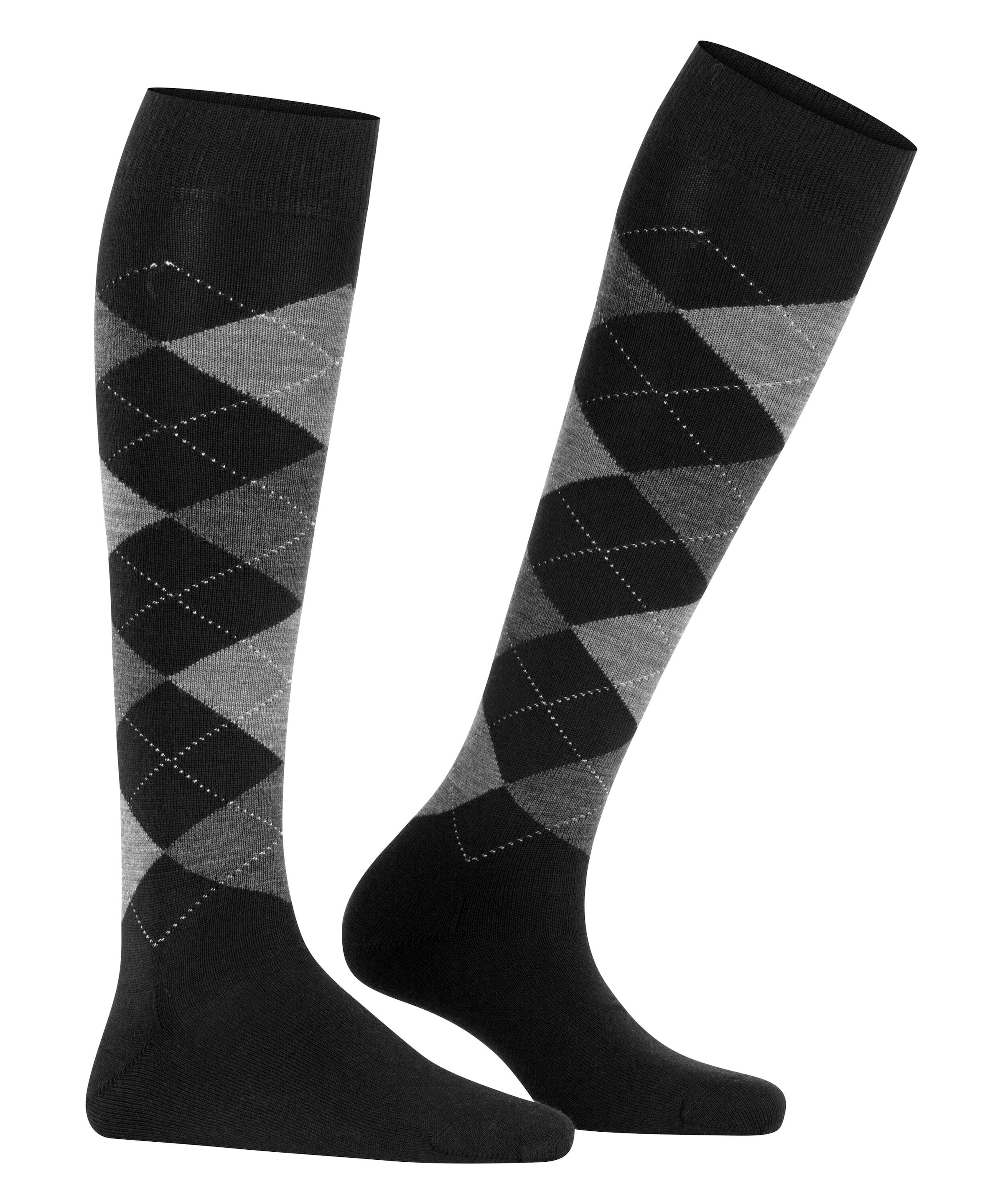 Burlington Mi-bas »Marylebone« taille unique 36-41, mélange laine chaud, motif argyle