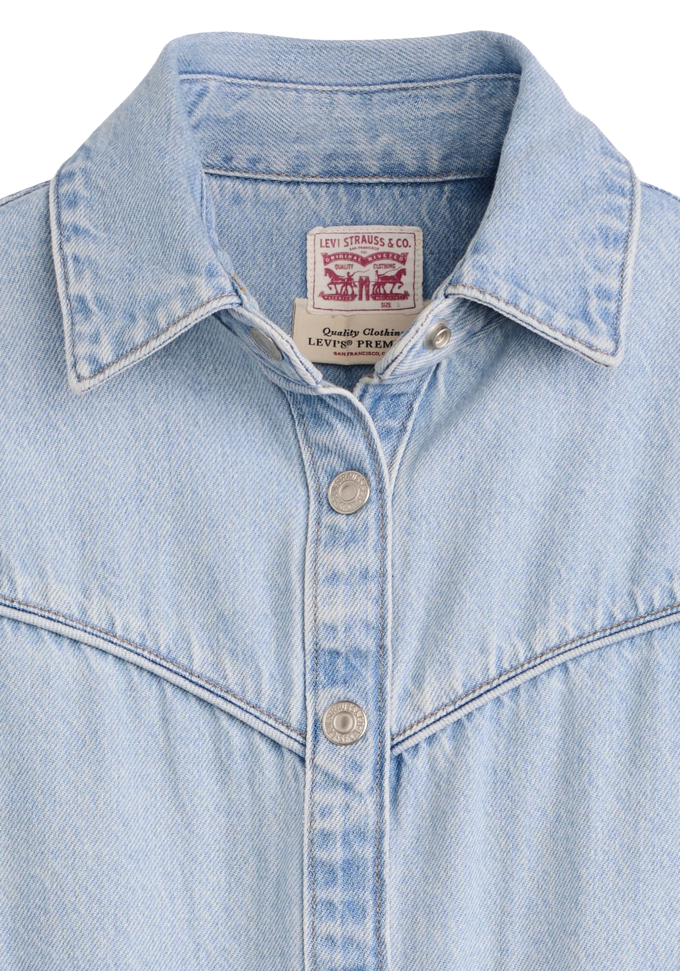 Levi's® Jeanskleid »WESTERN DRESS« Eingrifftaschen | Gesässtaschen Durchgehender Druckknopfverschluss