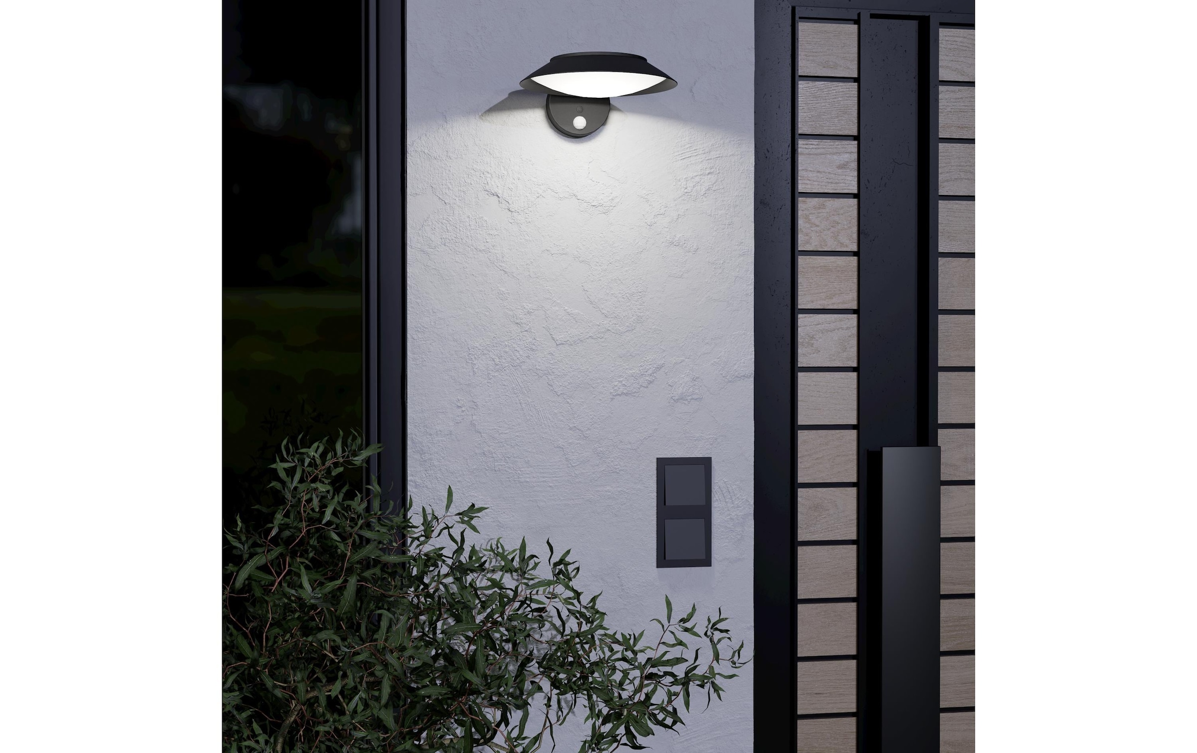 EGLO Applique murale extérieure LED »Cerissi LED Wandsolarleuchte mit Sensor« Module LED blanc chaud