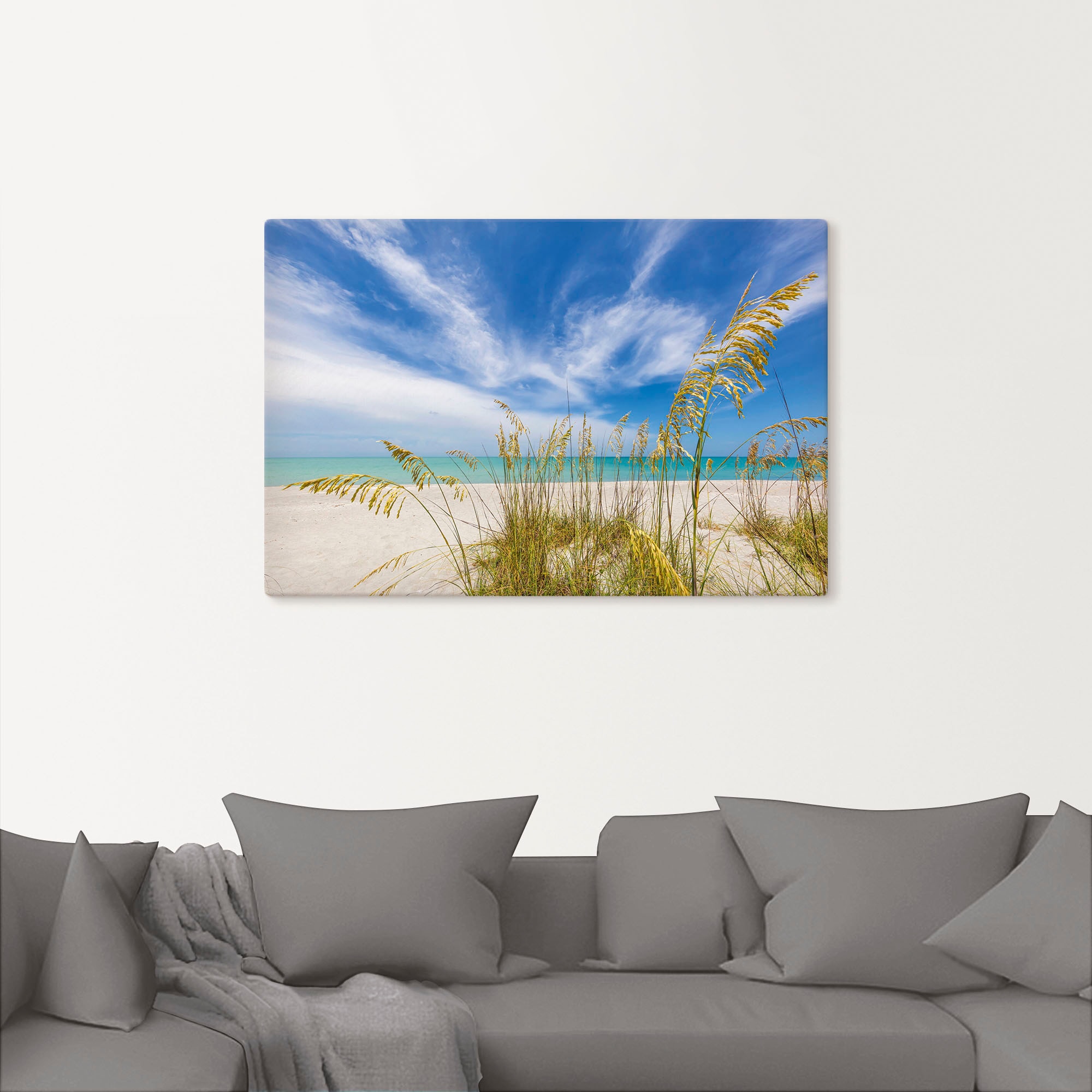 Artland Leinwandbild »Himmlische Stille am Strand« Strandbilder 1 Stk. tlg. auf Holzrahmen gespannt