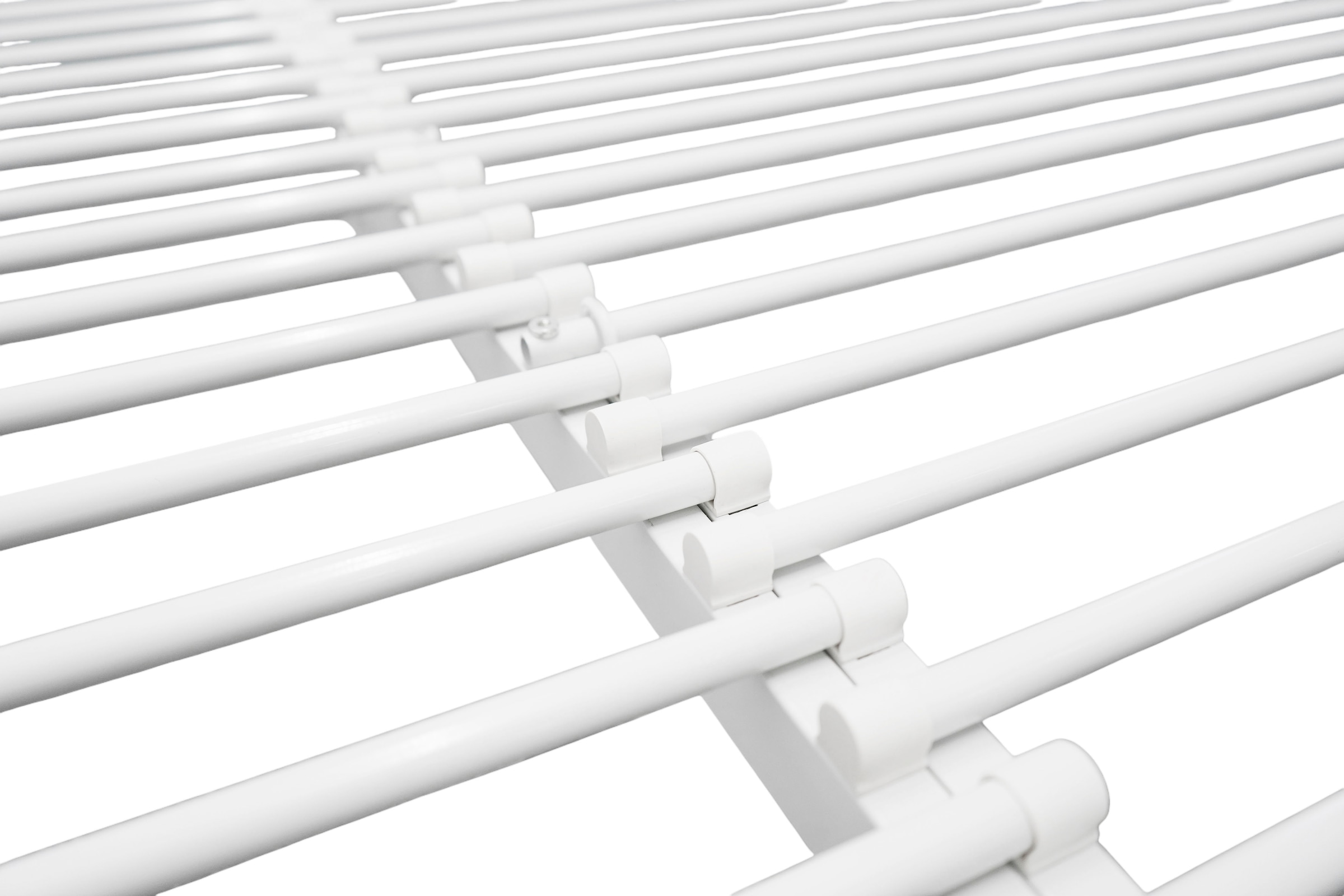 GOODproduct Metallbett »Trento Bett Bettgestell Bestseller Doppelbett Ausziehbett« Bestseller Gästebett Sofabett Schlafzimmer,  Daybett mit Ausziefunktion im Landhausdesign weiss