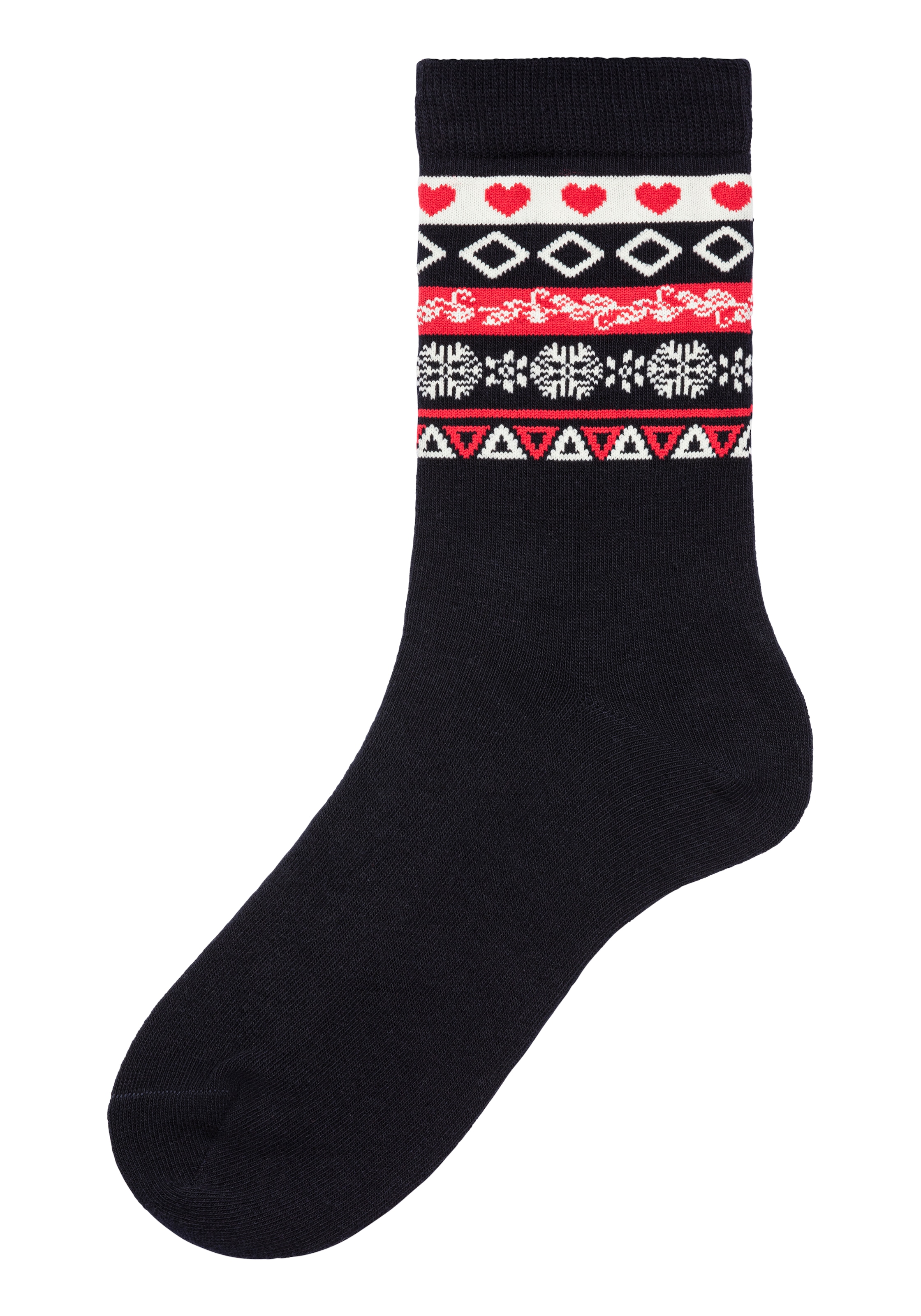 H.I.S Basicsocken Packung, 3 Stk. tlg. mit Wintermotiven