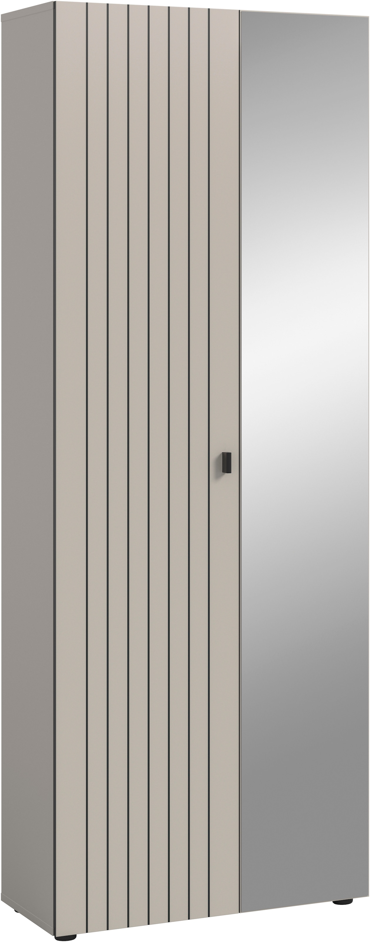 Home affaire Armoire vestiaire »TATIO, Höhe 192 cm, Rillenoptik, Spiegeltür« 1 cuis tlg. Garderobenschrank, Flurschrank, Dielenschrank
