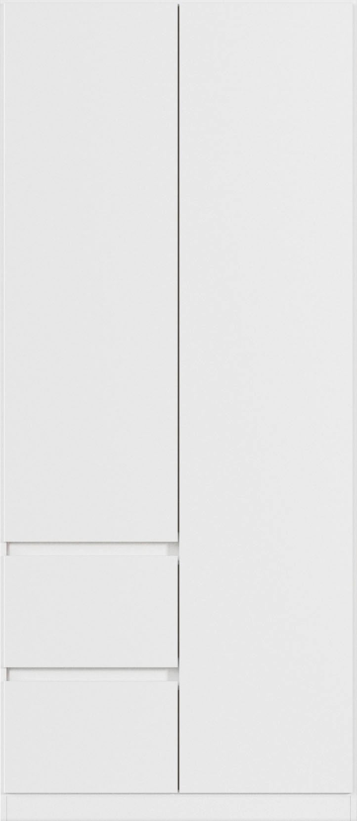 rauch Drehtürenschrank »Mehrzweckschrank Aktenschrank Mietswohnung Garderobe MAINZ 91cm breit« 3 verschiedene Ausstattungen BASIC/CLASSIC/PREMIUM (inkl. SOFT-CLOSE),  grifflose Front, Türen mit Push-to-Open Funktion MADE IN GERMANY